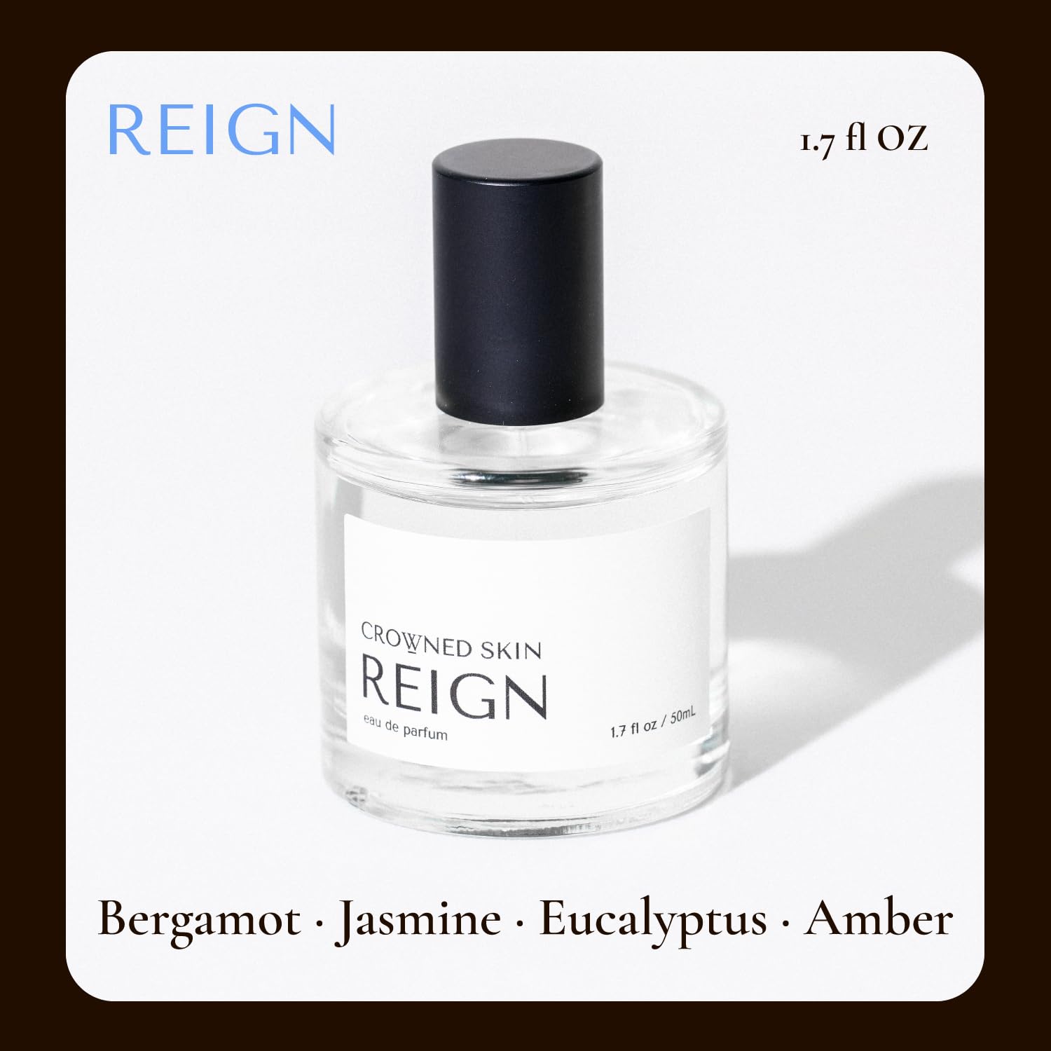 Crowned Skin Reign Eau de Parfum for Men | Fresh & Nautical | Scented with Pink Pepper & Bergamot | Luxury Cologne | All-Day Fragrance | 50mL - Image 2