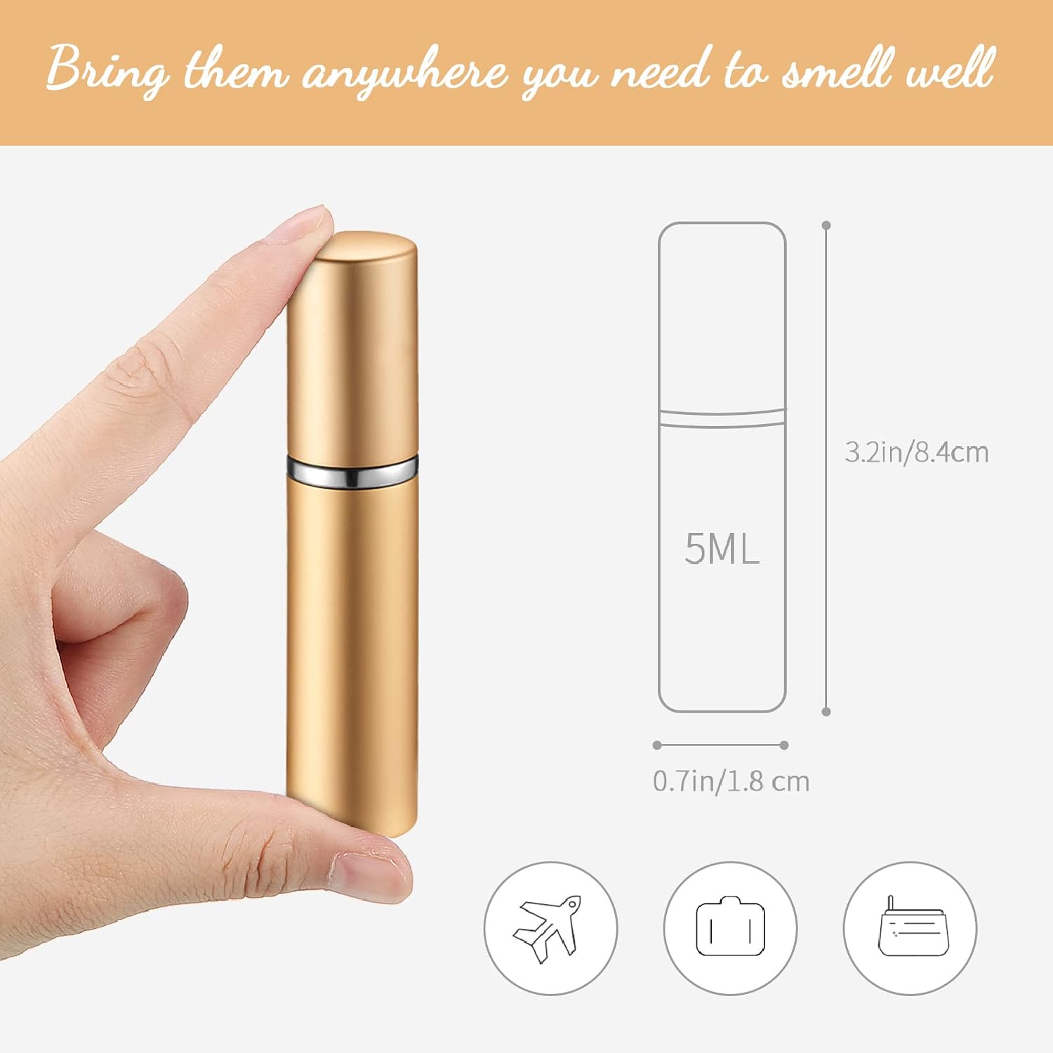 Tessco for you 21 Pcs Atomizer Perfume Bottles 5 ml Mini Atomizer Sprayer for Perfume Bulk Refillable with Pump for Travel Outgoing (Multi Color) - Image 2
