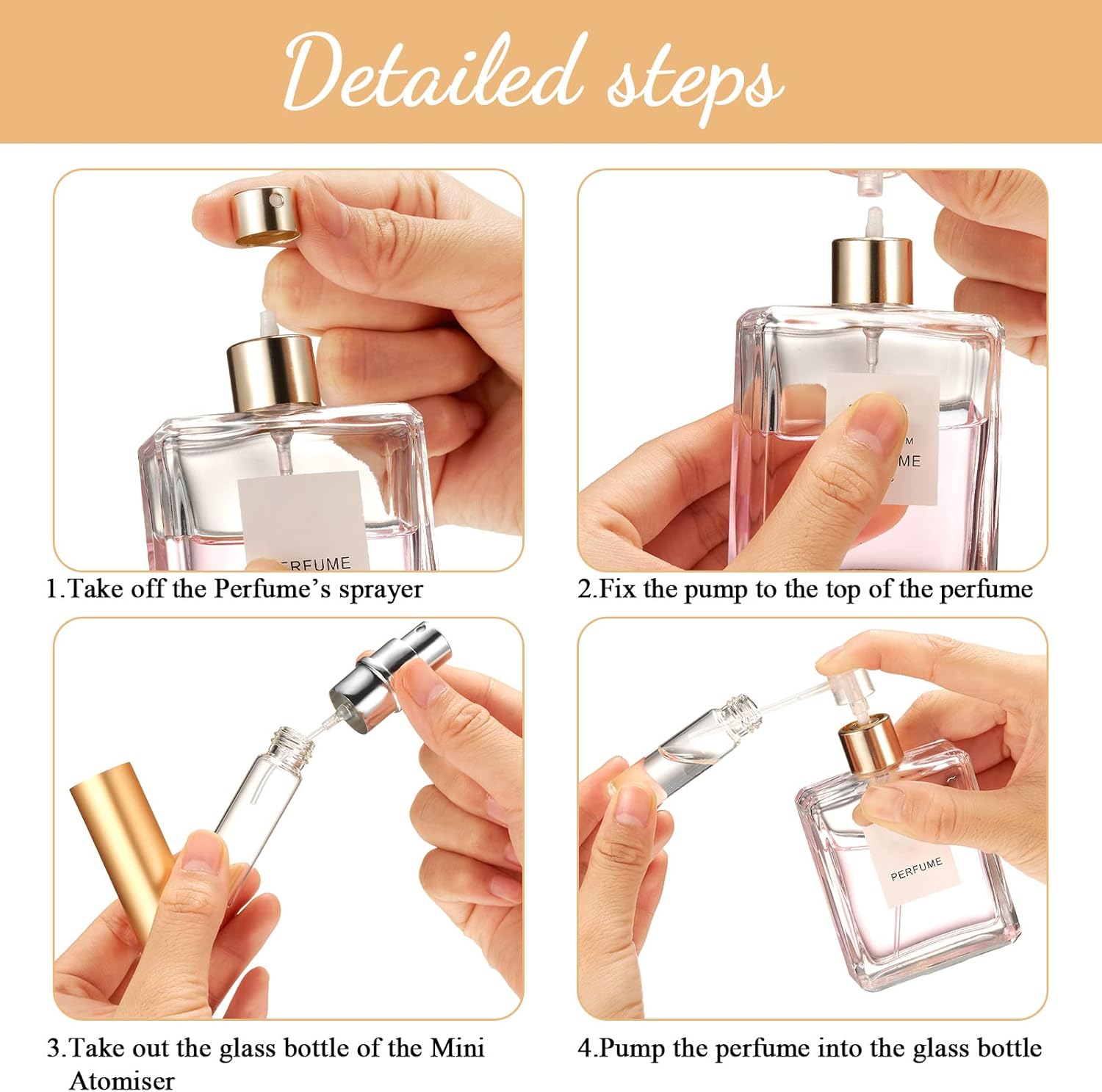 Tessco for you 35 Pcs Atomizer Perfume Bottles 10ml Mini Atomizer Sprayer for Perfume Bulk Refillable with Pump for Travel Outgoing (Multi Color) - Image 5