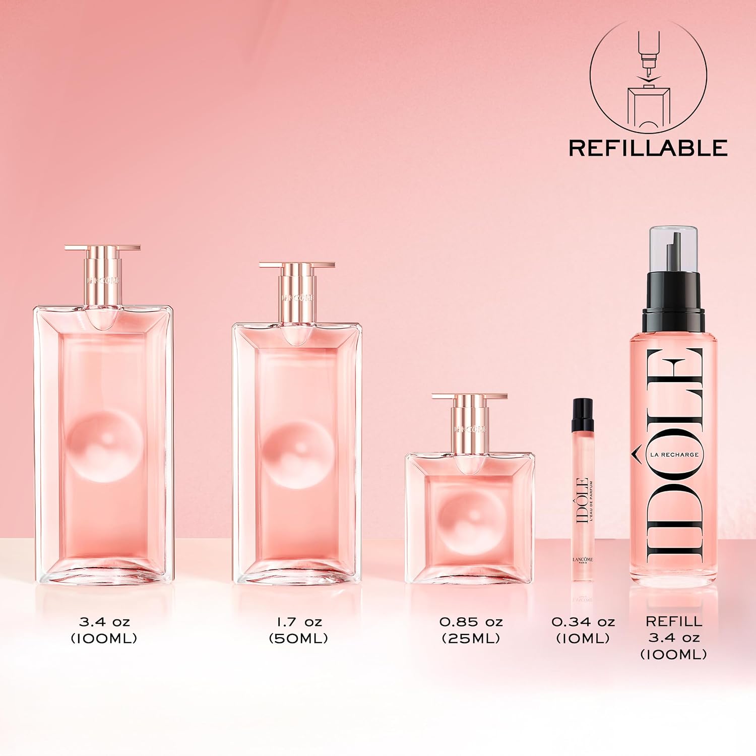 Lancôme Idôle Eau de Parfum - Long Lasting Fragrance with Notes of Bergamont, Jasmine & Vanilla - Fresh & Floral Women's Perfume - Image 3