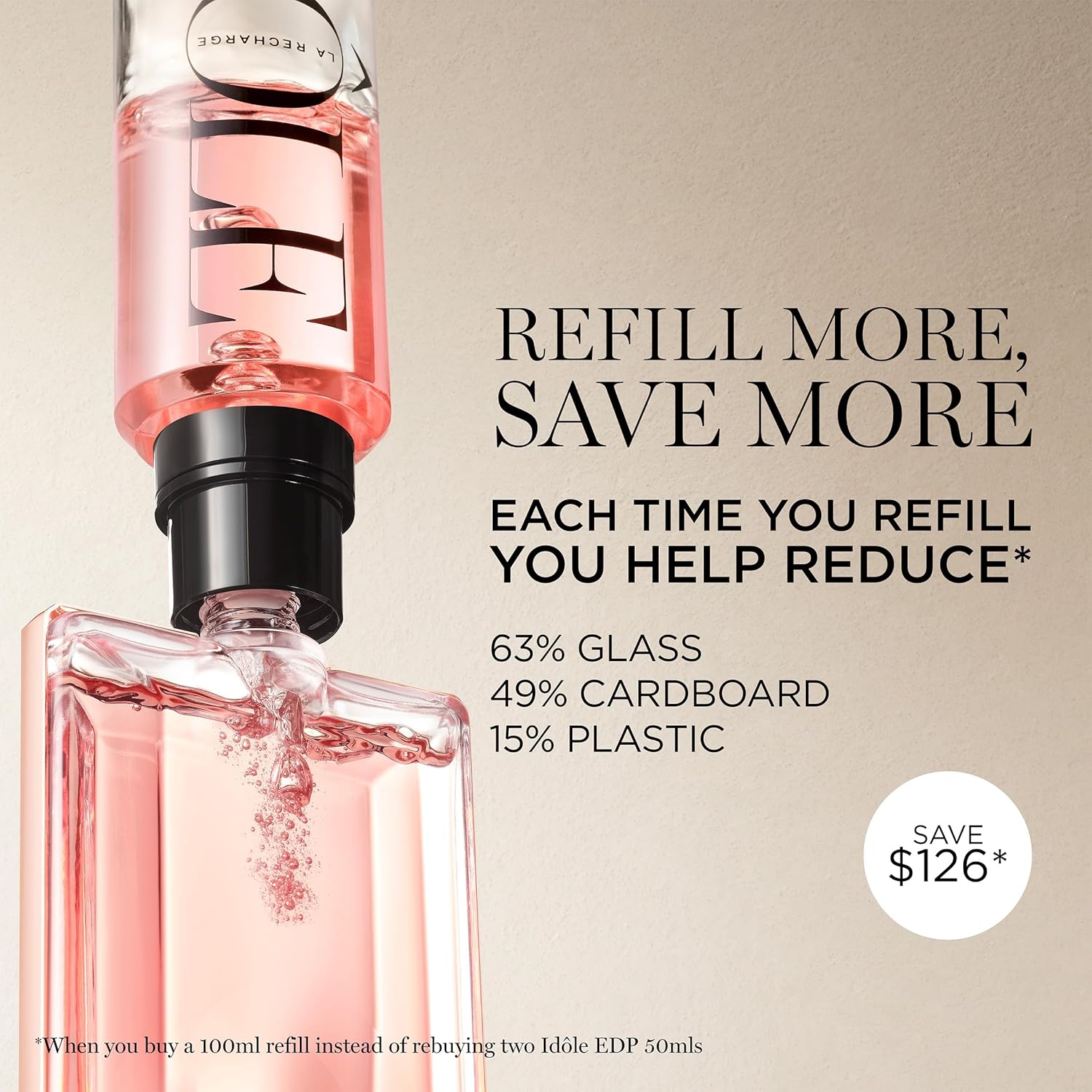 Lancôme Idôle Eau de Parfum - Long Lasting Fragrance with Notes of Bergamont, Jasmine & Vanilla - Fresh & Floral Women's Perfume - Image 4