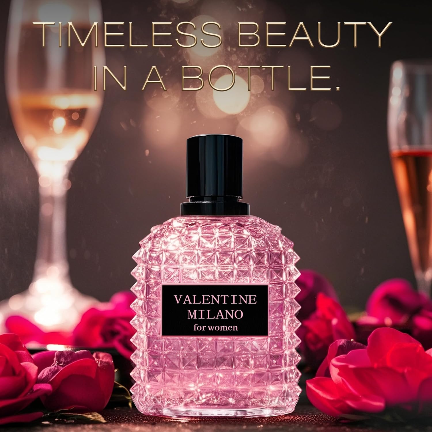 A CENTER 4PCS Perfume Set for Women - Floral Fragrance Gift Set with Vanilla,Sweet Fruity, Eau De Parfume| 3.4 Fl Oz Each Women's Cologne(Valentine Milano/Rose/Pink,Valuable,) - Image 2