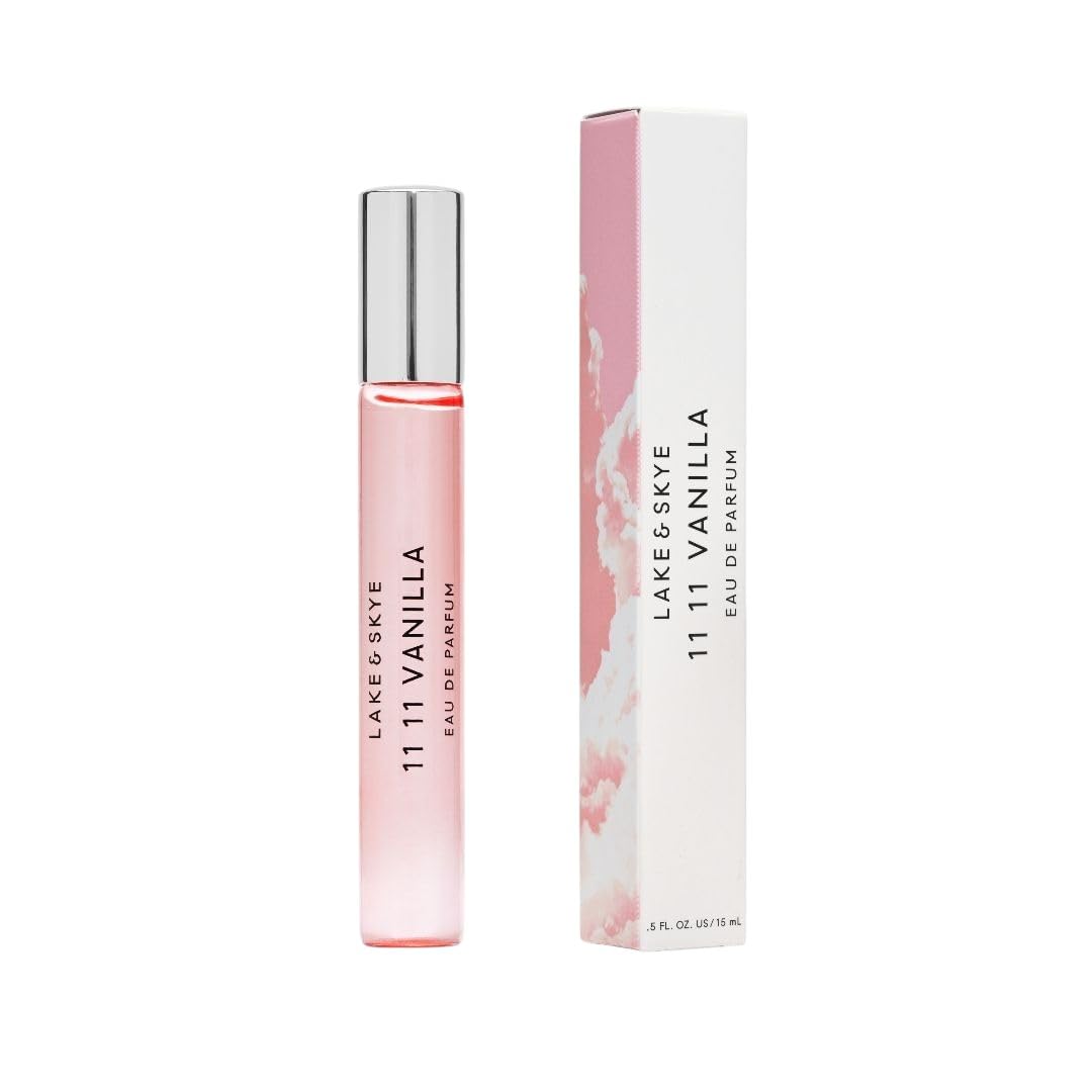 Lake & Skye 11 11 Vanilla Eau de Parfum Travel Spray 15mL - Vanilla, Cashmere, Dreamy, Crème, Skin Musk, Clean, Vegan, Paraben-Free, Cruelty-Free