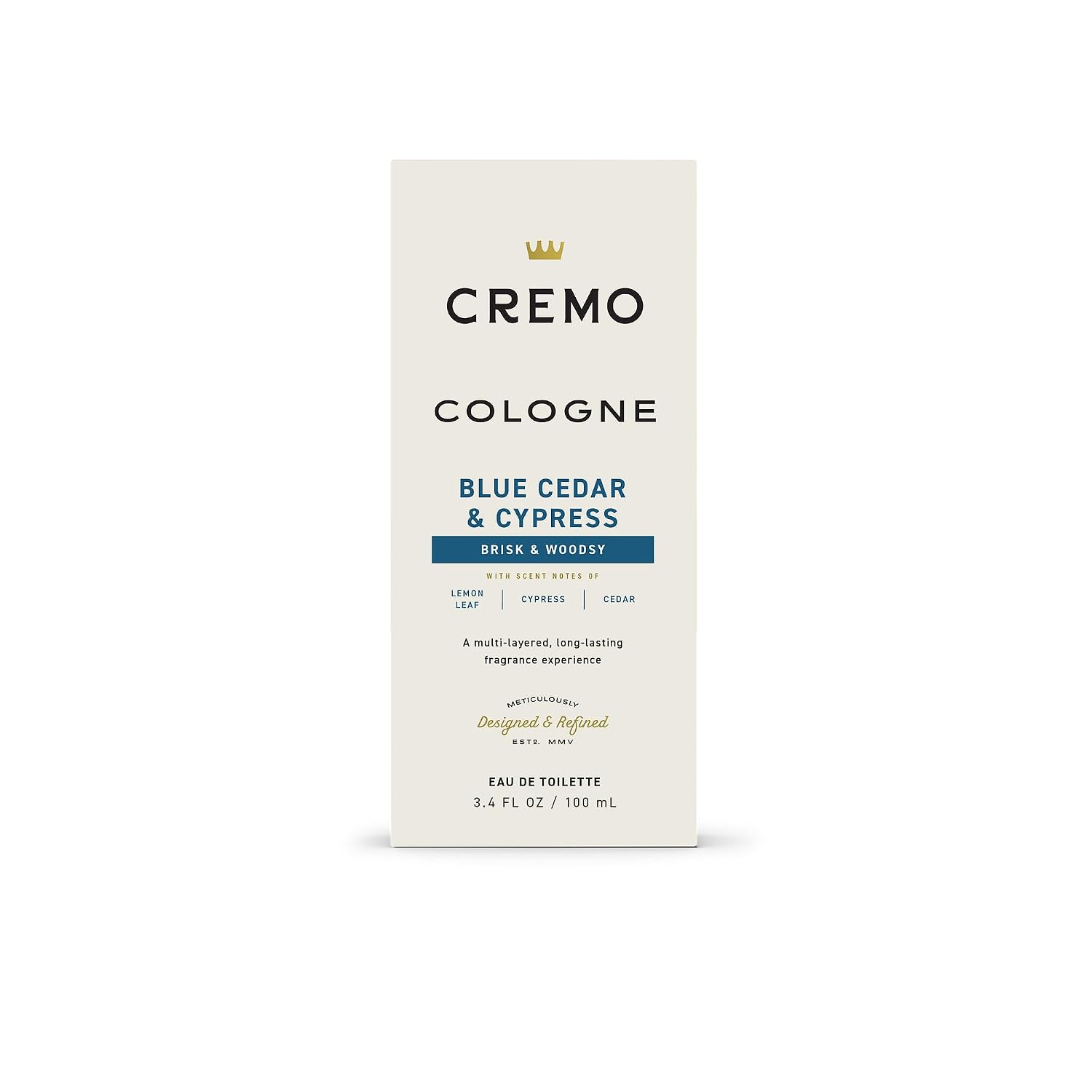 Cremo Cologne For Men - Blue Cedar & Cypress Mens Cologne Spray, A Woodsy Scent with Notes of Lemon Leaf, Cypress and Cedar, Multi-Layered Signature Men's Fragrances, 3.4 Fl Oz - Image 7