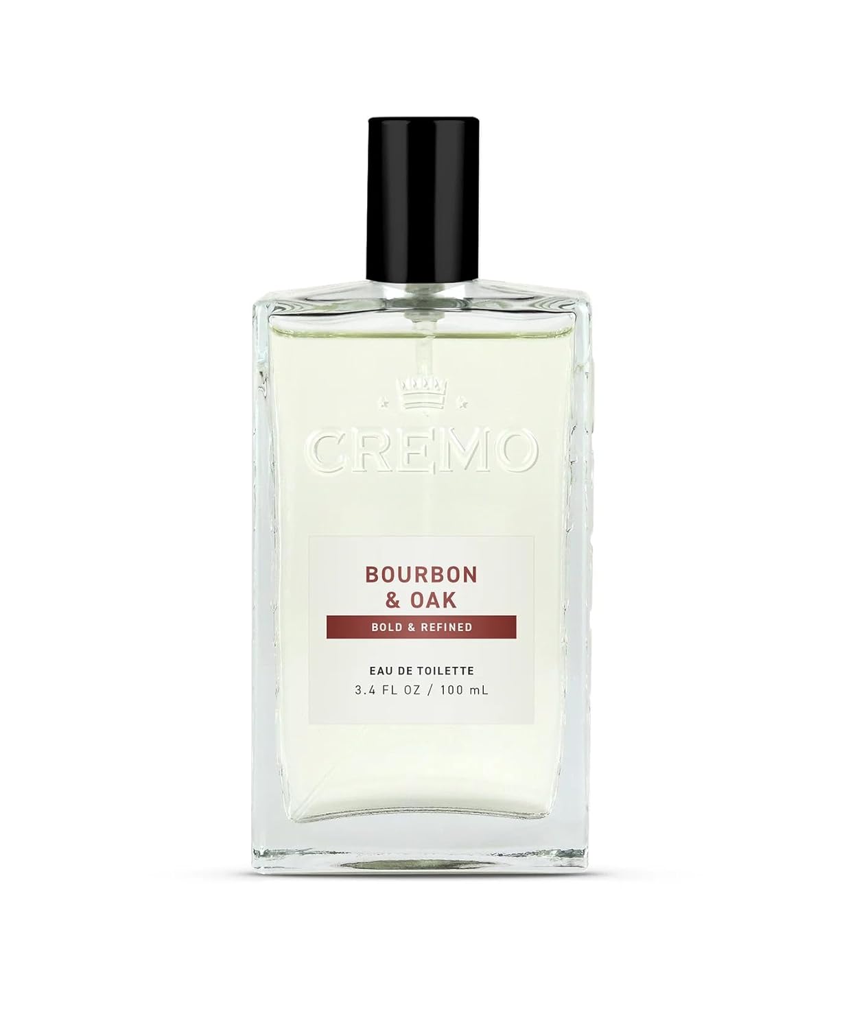Cremo Cologne For Men - Bourbon & Oak Mens Cologne Spray, A Sophisticated Blend of Distiller’s Spice, Fine Bourbon and White Oak, Multi-Layered Signature Men's Fragrances, 3.4 Fl Oz