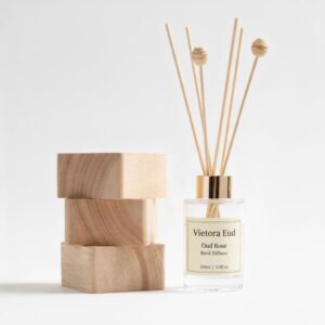 Oud Rose Reed Diffuser for Home, Lu...