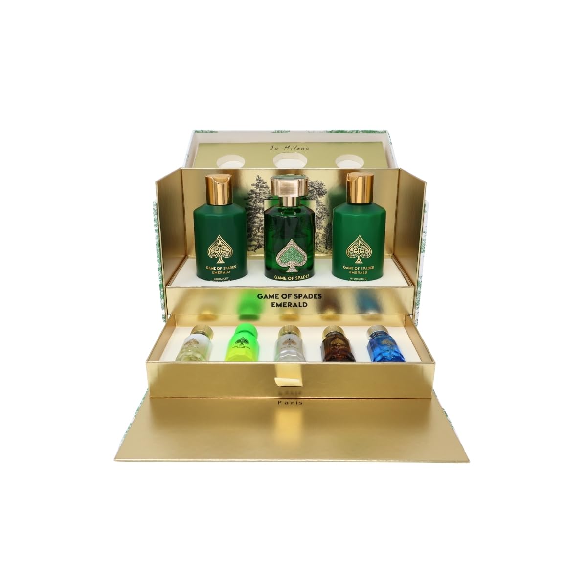 Jo Milano Diamond Edition Paris Game of Spades EMERALD 8PCS GIFT SET spray for Unisex (FRAGRANCE EXPERT'S EXCLUSIVE) - Image 5