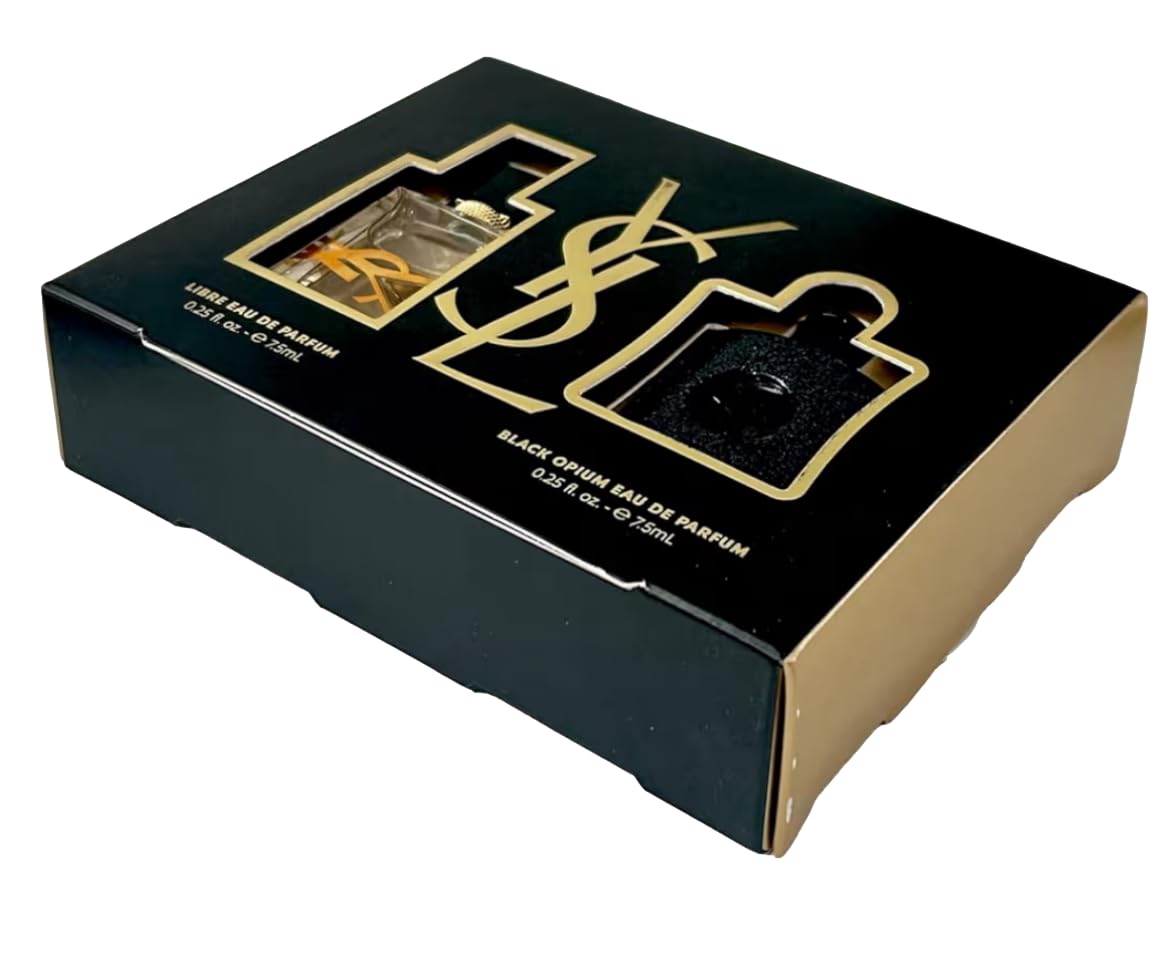 Yves Saint Laurent Black Opium & Libre YSL MINI SMALL TRAVEL SIZE Sample Perfume WOMEN GIFT SET 7.5 ml / 0.25 oz EACH MINI - (7156) - Image 2