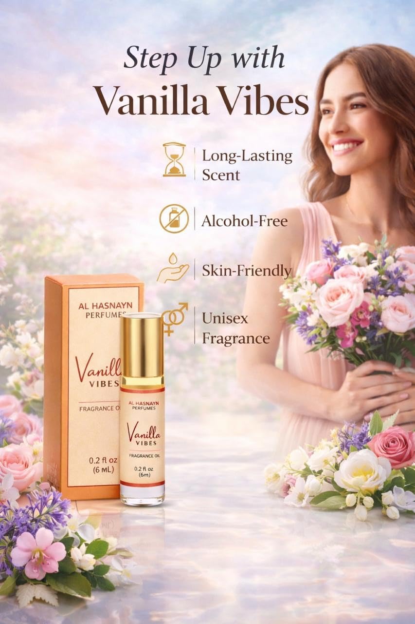 AL HASNAYN Vanilla vibes Fragrance Oil Roll-On Perfume 6ML 0.20 fl oz |Rollerball perfume |Alcohol free| Long Lasting | Gifts for men women| - Image 2