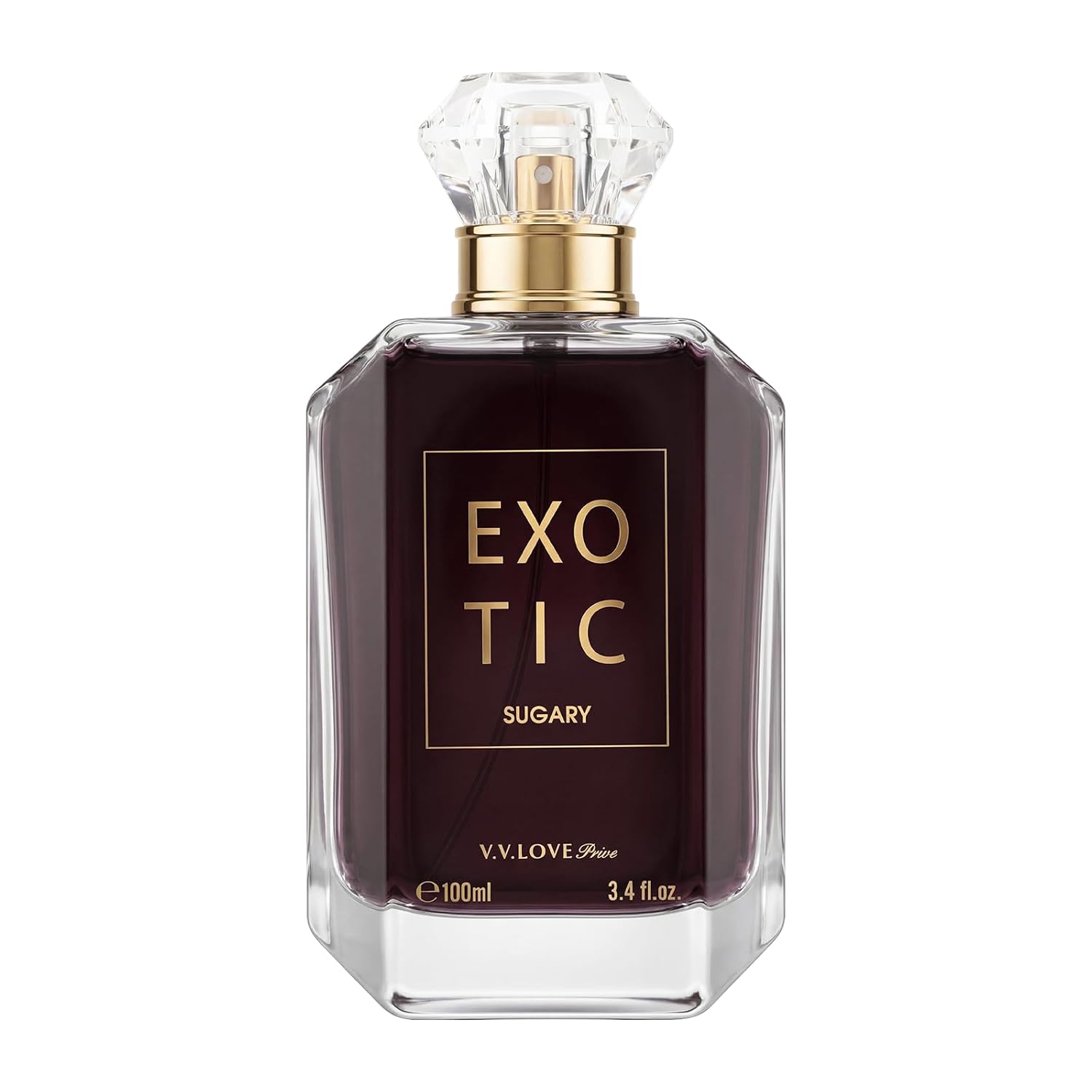 EXOTIC-SUGARY Eau de Parfum 3.4 fl oz – Sweet Vanilla Gourmand Perfume for Women, Brown Sugar & Warm Amber Scent, Long Lasting Cozy Fragrance, Great Value Size, Vegan & Cruelty-Free