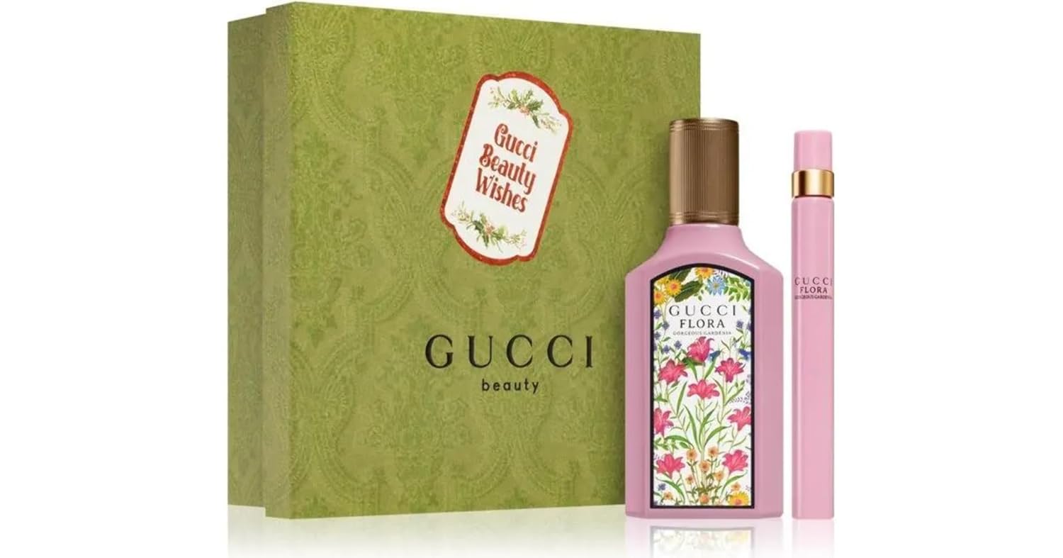 Gucci Flora Gorgeous Gardenia Gift Set for Women Eau de Parfum Spray 3.3 Ounce + Travel spray EDP 0.33 Oz - Image 2