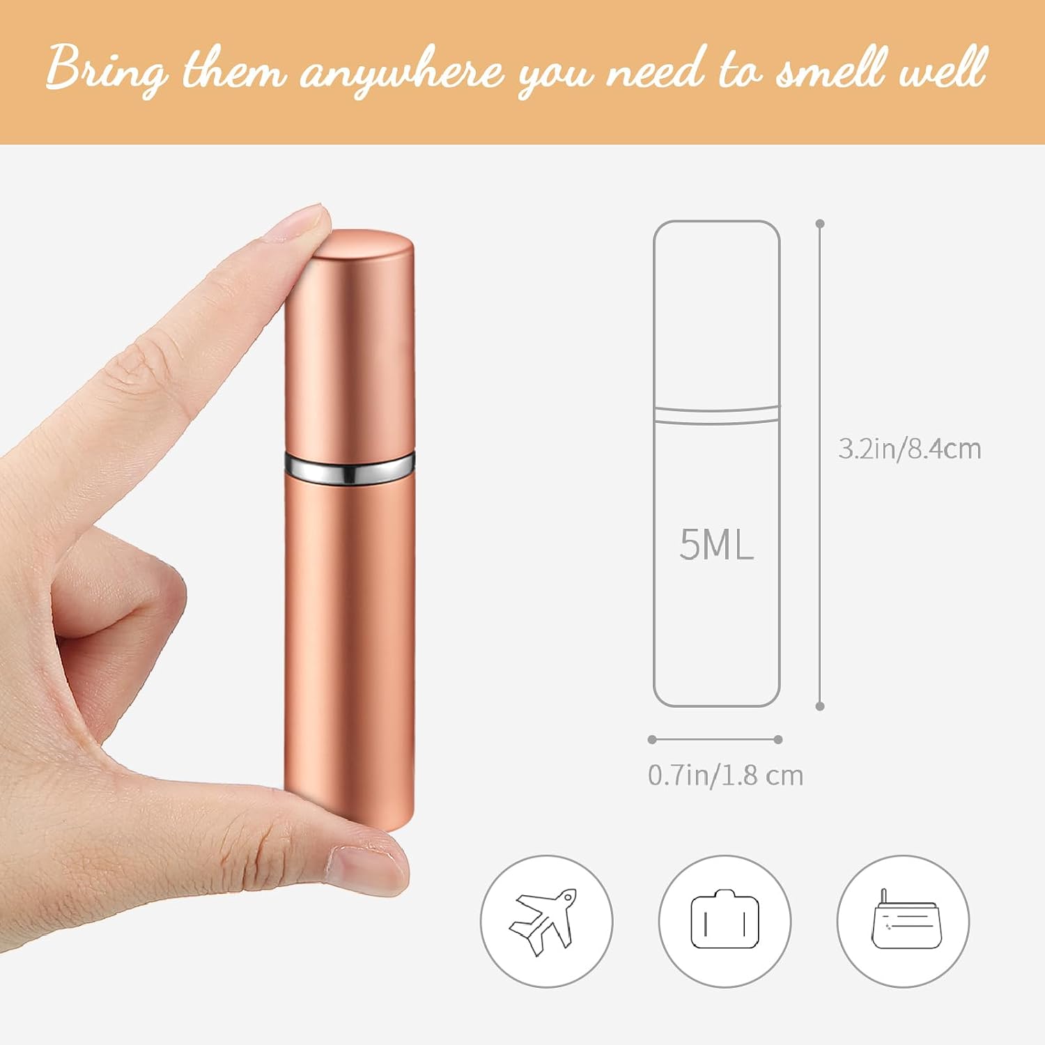 Boao 14 Pcs 5 ml Perfume Travel Refillable Atomizer Morandi Mini Fragrance Sample Cologne Dispenser Glass Lined Portable with Refill Pump Perfume Spray Bottle for Women Men Outgoing Traveling - Image 2
