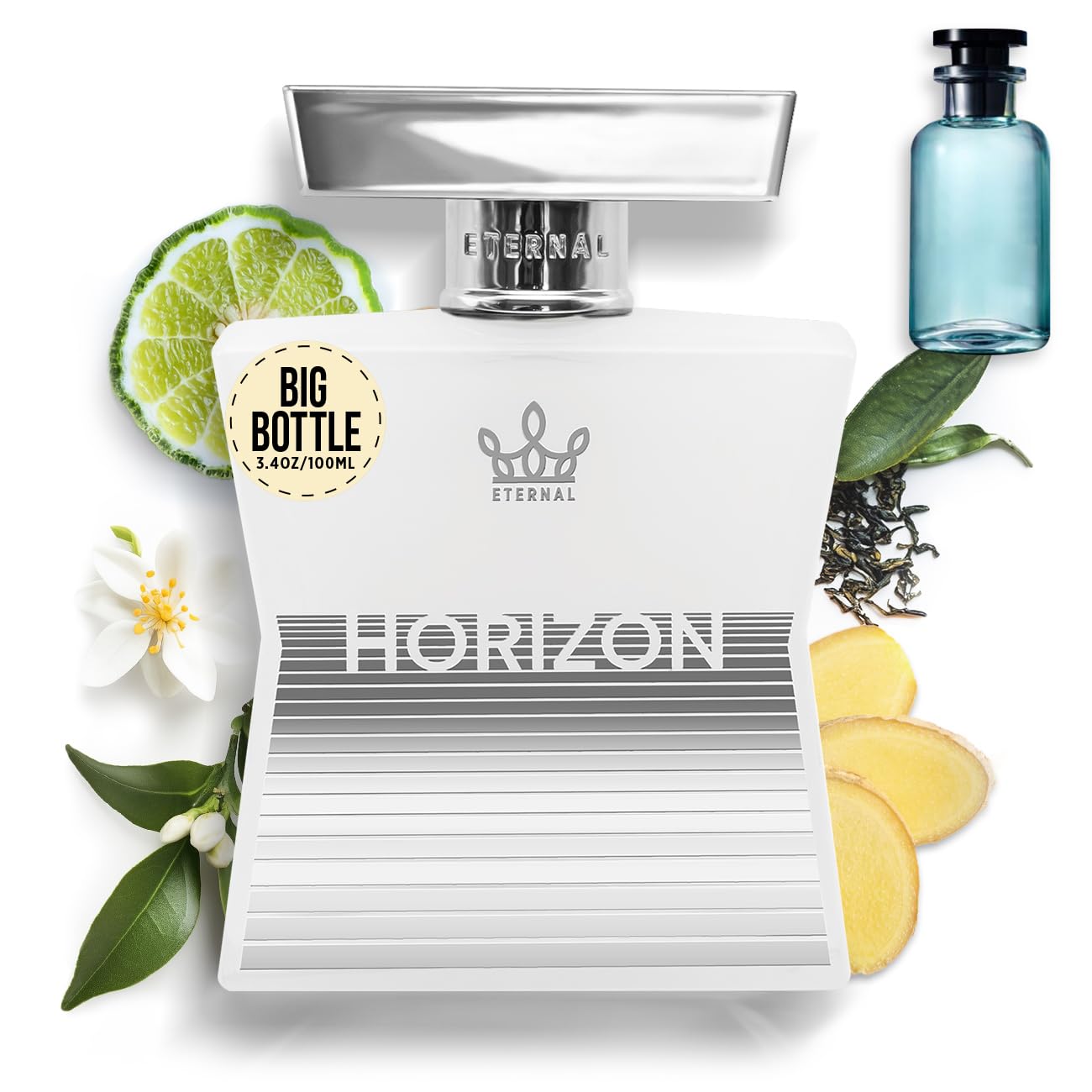 Eternal Fragrance - Eternal Horizon - 3.4 oz (100ml) - EDP - Clean Ingredients - Unisex Perfume for Men & Women - 2000 sprays per bottle