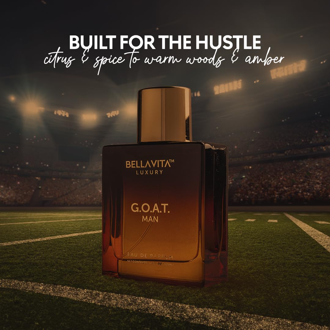 Bellavita Luxury G.O.A.T. Eau de Parfum | 100 ml (3.4 fl.oz.) | Perfume for Men | Citrus, Bergamot, Patchouli, and Vetiver Notes | Long Lasting Men's Fragrance - Image 2