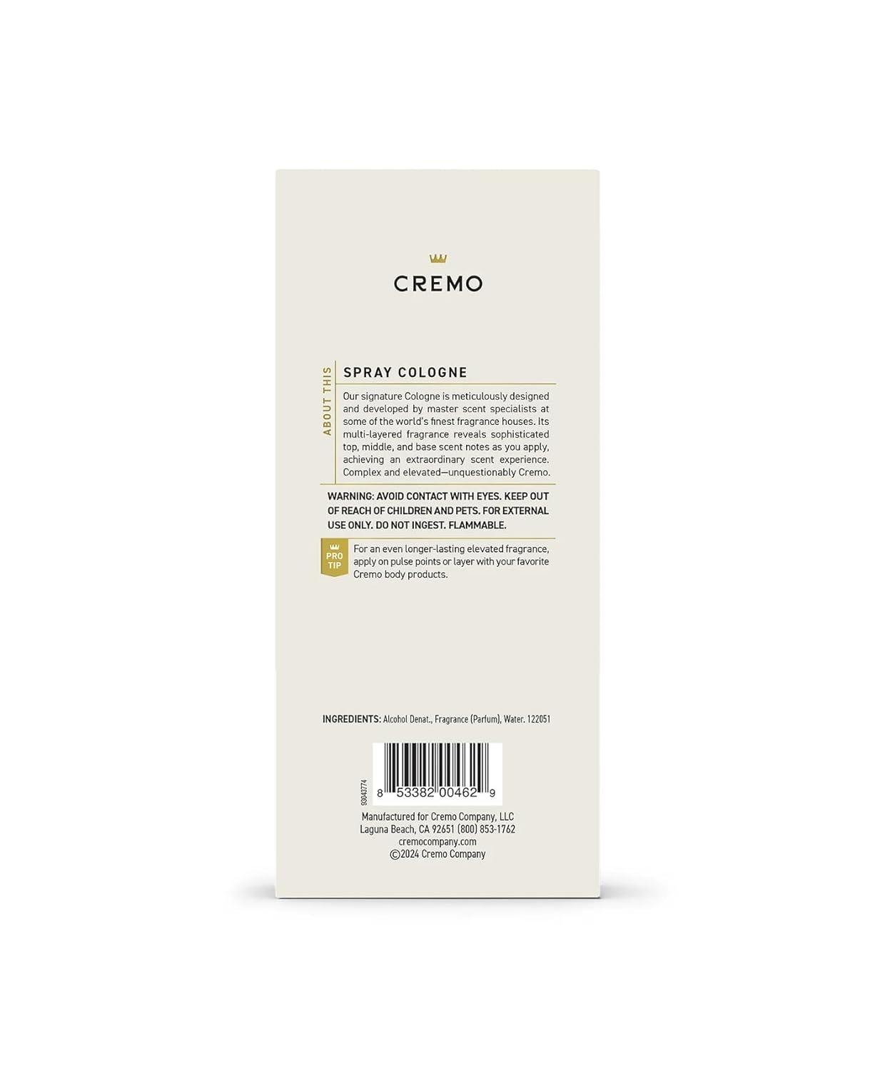 Cremo Cologne For Men - Bourbon & Oak Mens Cologne Spray, A Sophisticated Blend of Distiller’s Spice, Fine Bourbon and White Oak, Multi-Layered Signature Men's Fragrances, 3.4 Fl Oz - Image 3