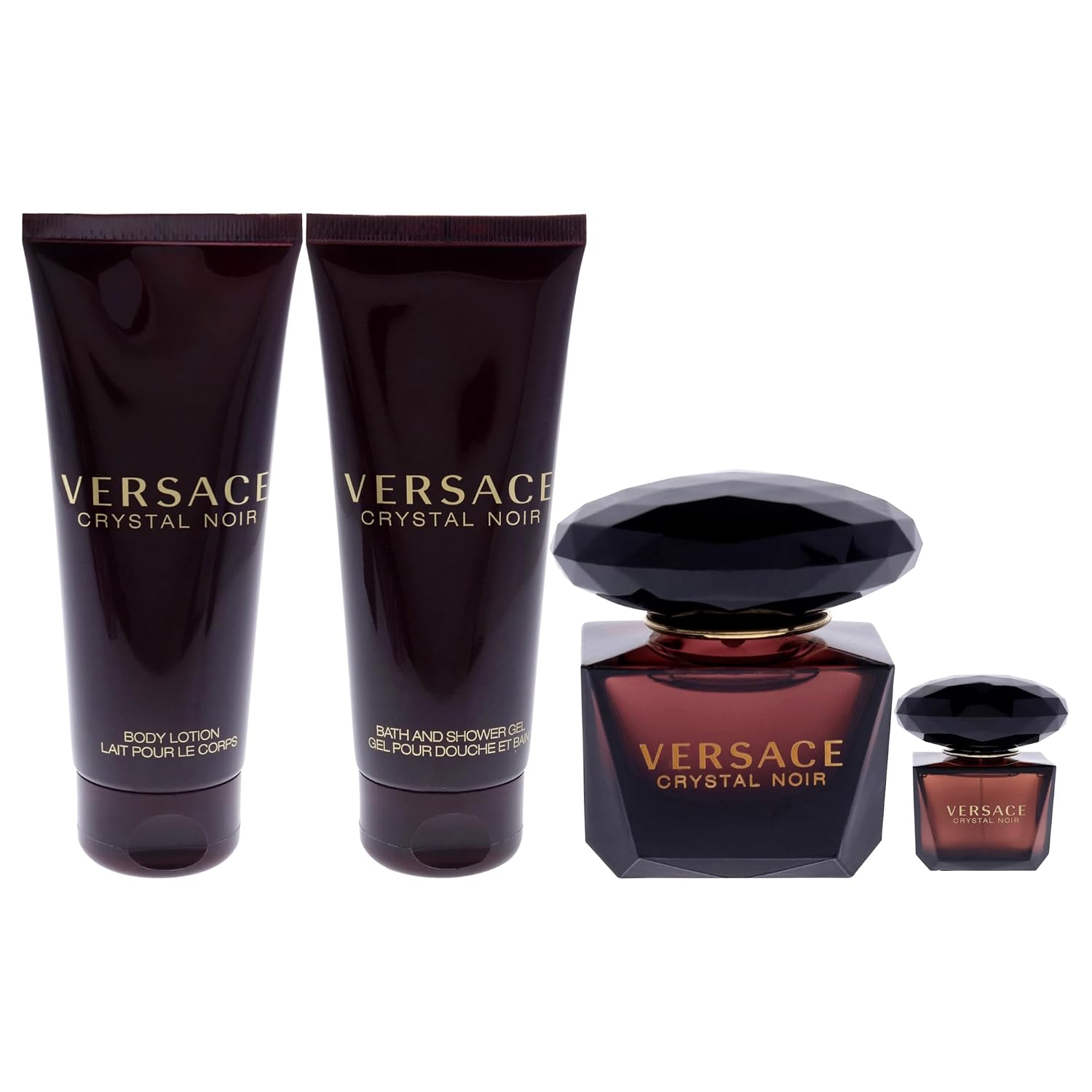 Versace Crystal Noir by Versace for Women 4 Piece Set Includes: 3.0 oz Eau de Parfum Spray + 3.4 oz Bath and Shower Gel + 3.4 oz Body Lotion + 0.17 oz Eau de Parfum - Image 2