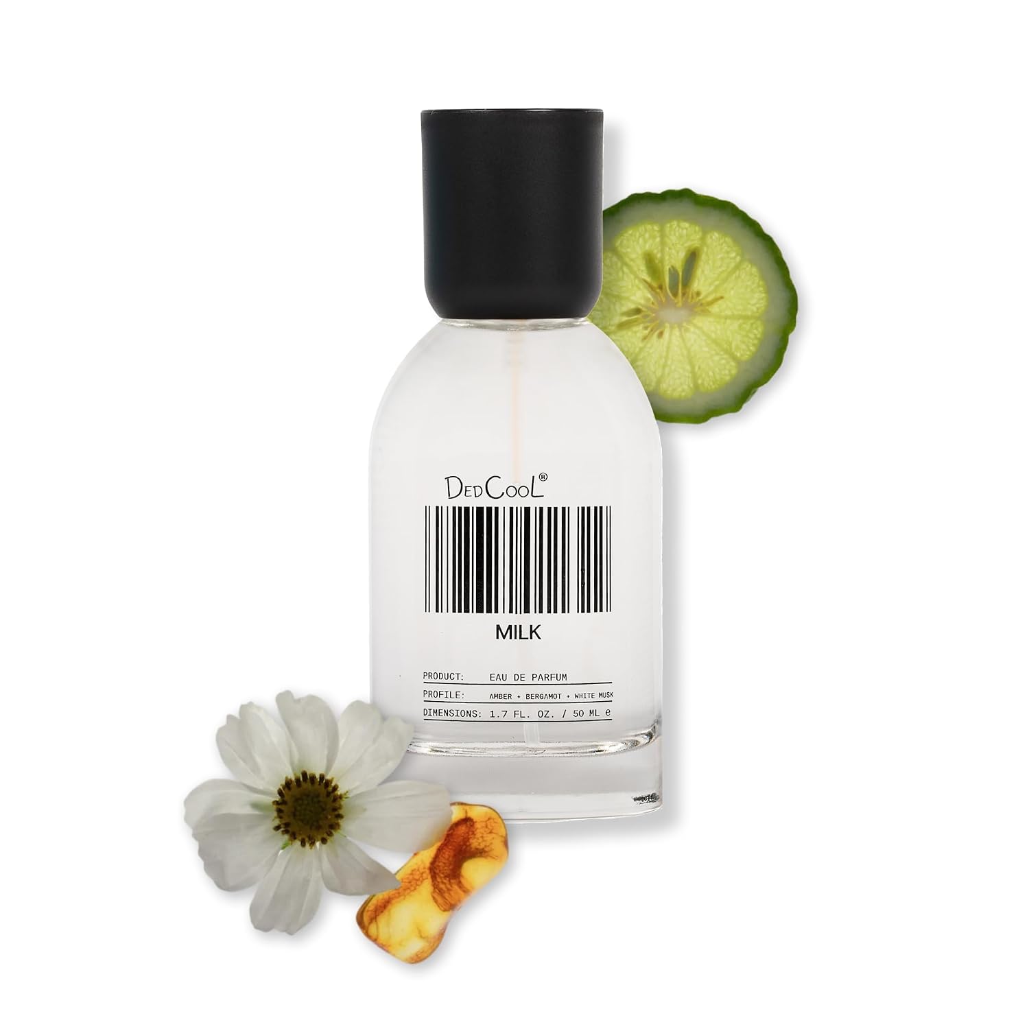 DedCool Eau de Parfum | Milk | Clementine, Gardenia, Woods & Amber | Clean Unisex Fragrance | Non-Toxic, Vegan | 1.7 fl oz