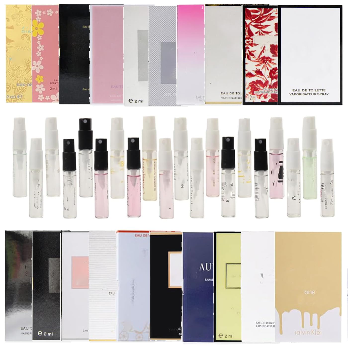 20 Piece Designer Fragrance Samples, Women's Designer Fragrance Sampler Collection, Luxury High-End Perfume Vials for Women, Mini Perfume Samples Gift for Girlfriend, Wife, or Mother-20 Random Samples