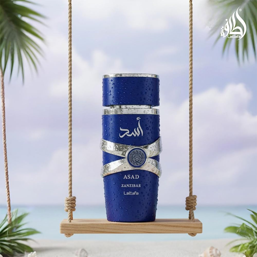 Lattafa Asad Zanzibar - Fresh, Spicy, Vanilla, Coconut - Eau de Parfum Long-Lasting Fragrance for Men, 3.40 Ounce / 100 ml - Image 6