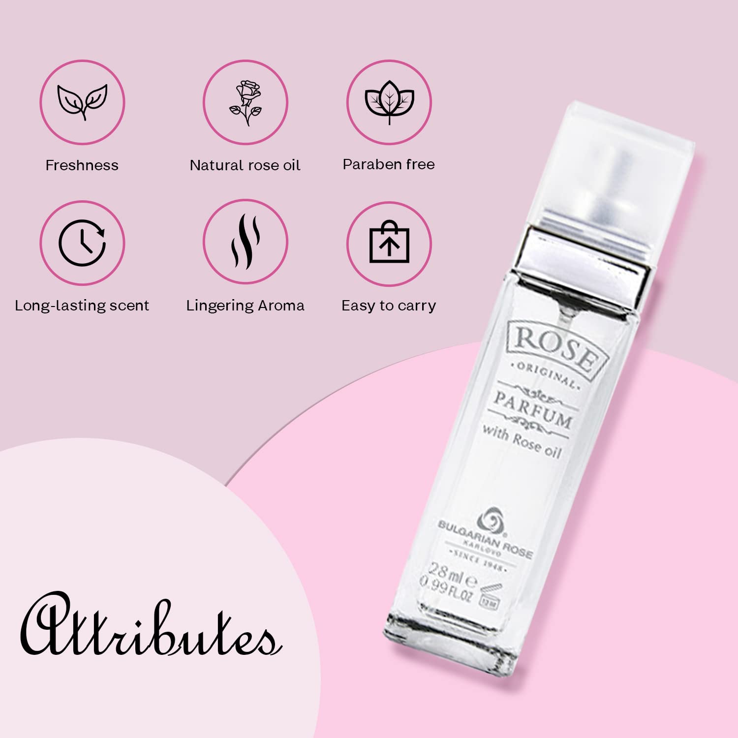Original Bulgarian Rose Perfume - Natural Original Parfum - Aromatic Rose Fragrance - Long Lasting Freshness - Paraben Free - Unisex Perfume - Perfect for Everyone - 28ml - Image 7
