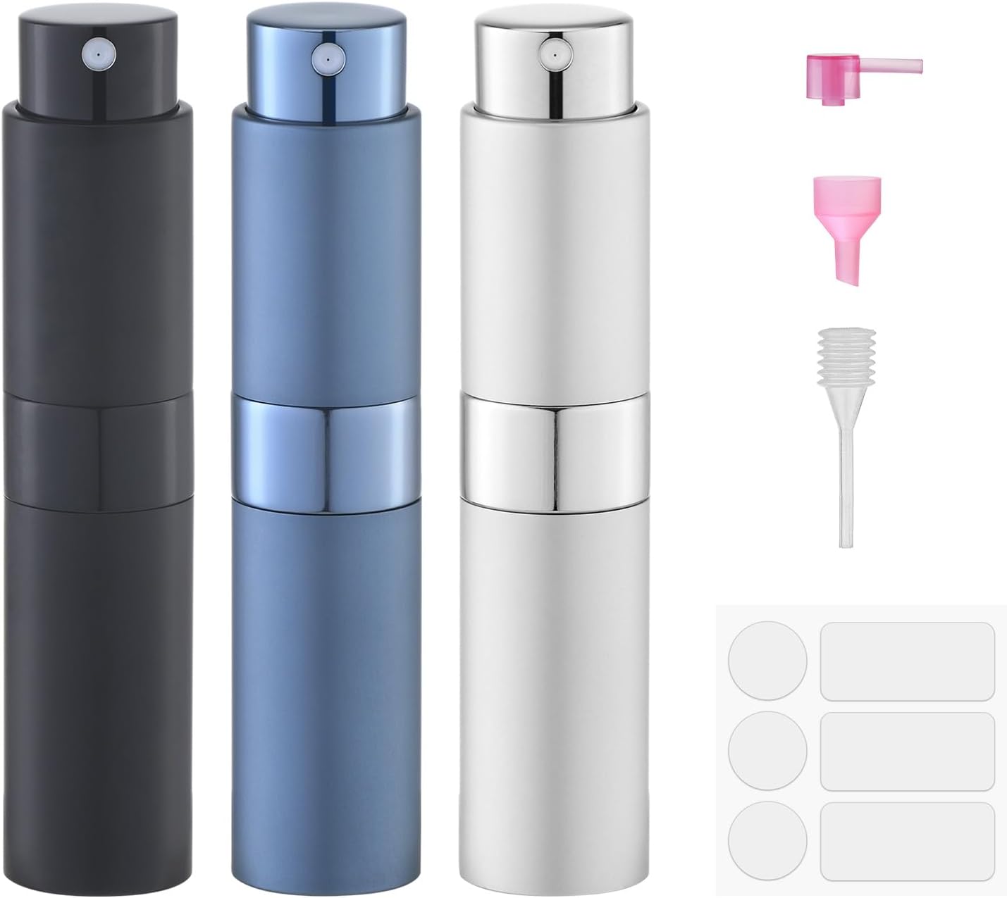 Fusupak Perfume Atomizer Travel Bottle Refillable: Cologne Sprayer Portable for Men - Mini Spray Empty for Refill - 8ml Small Size Blue