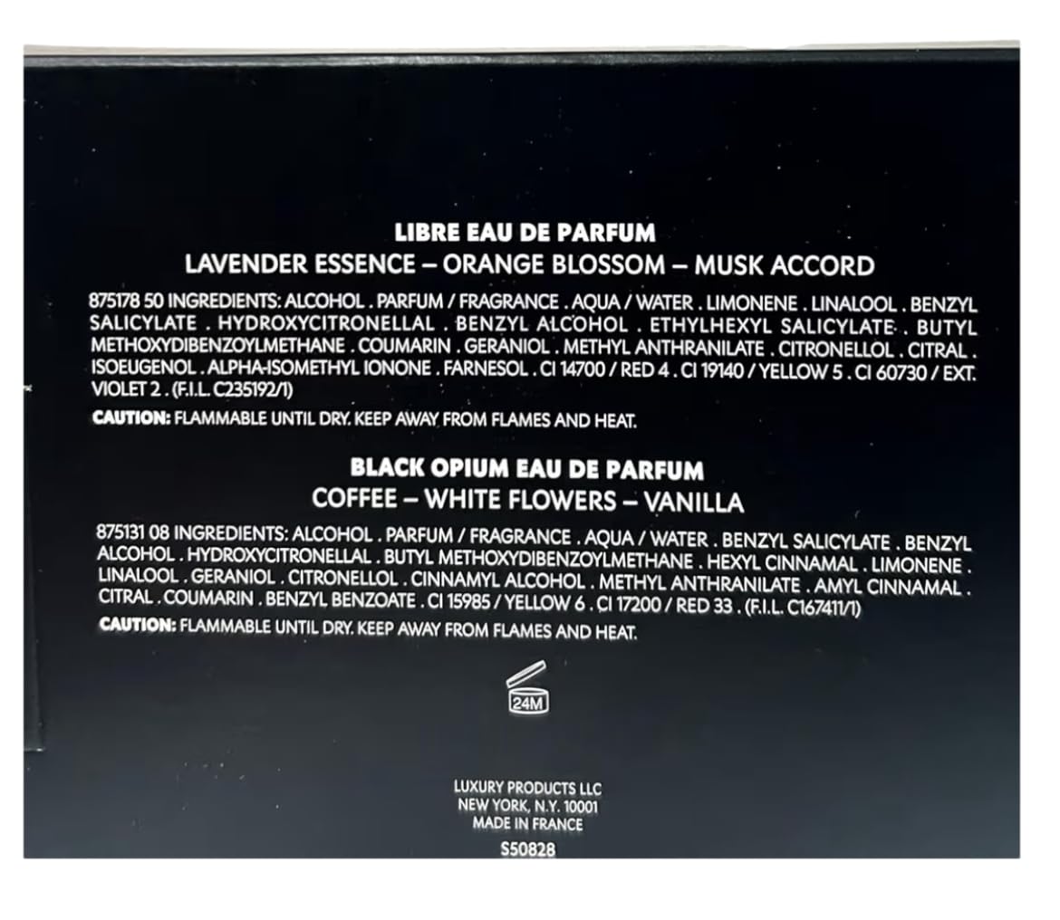 Yves Saint Laurent Black Opium & Libre YSL MINI SMALL TRAVEL SIZE Sample Perfume WOMEN GIFT SET 7.5 ml / 0.25 oz EACH MINI - (7156) - Image 5
