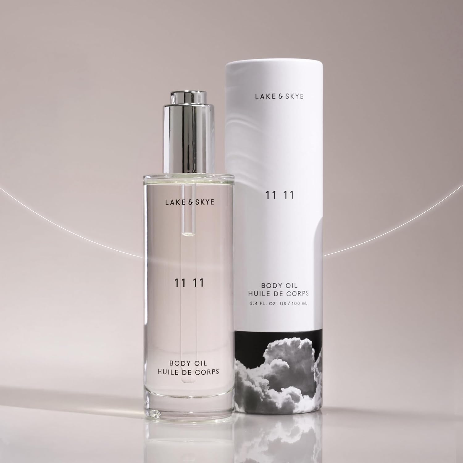 Lake & Skye 11 11 Body Oil - Hydrating Body Oil with Vitamin E & Almond Oil - Clean Skin Musk, Sheer & Uplifting Scent - 3.4 fl oz (100 ml) - Image 2