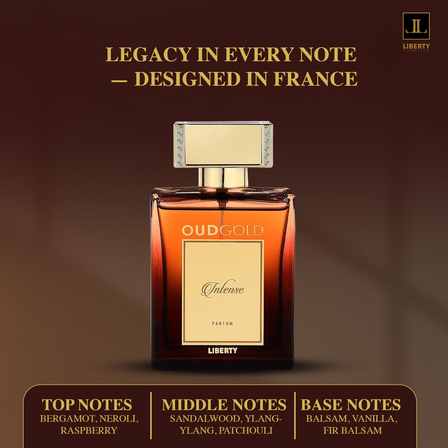 Liberty Luxury OudGold Intense French Parfum for Men – Woody Fragrance for men, Bold and Long Lasting Scent for Confidence and Prestige, Perfume for mens,arabic Parfum,Gift for men, 100ml - Image 5