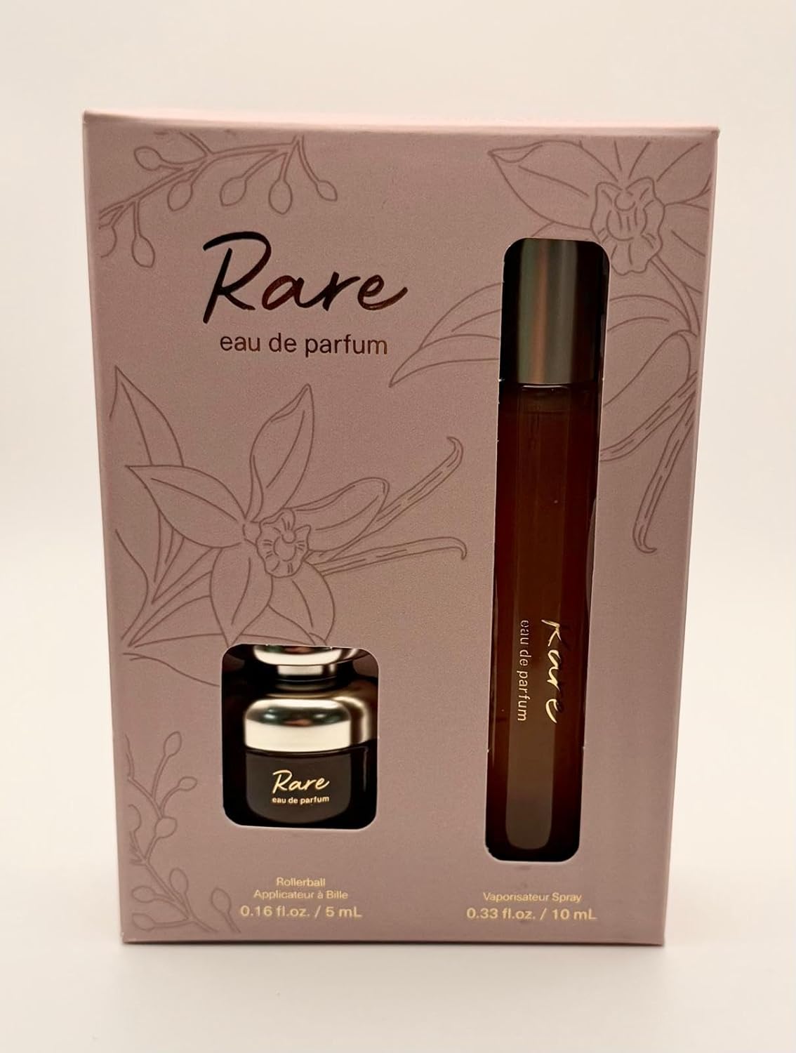 Rare Eau de Parfum Set – Warm & Spicy Vanilla Ginger Scent with Sandalwood & Musk Notes, 10mL Spray + 5mL Rollerball