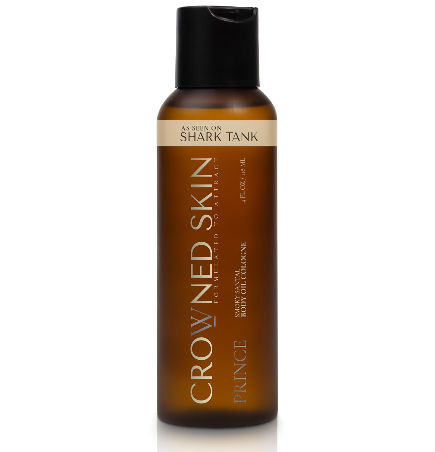 Crowned Skin Prince Body Oil Cologne for Men | Oceanic & Woody | As Seen On Shark Tank | Scented with White Musk & Bergamot | Infused with Natural Jojoba & Grapeseed Oil | All-Day Fragrance | 4oz