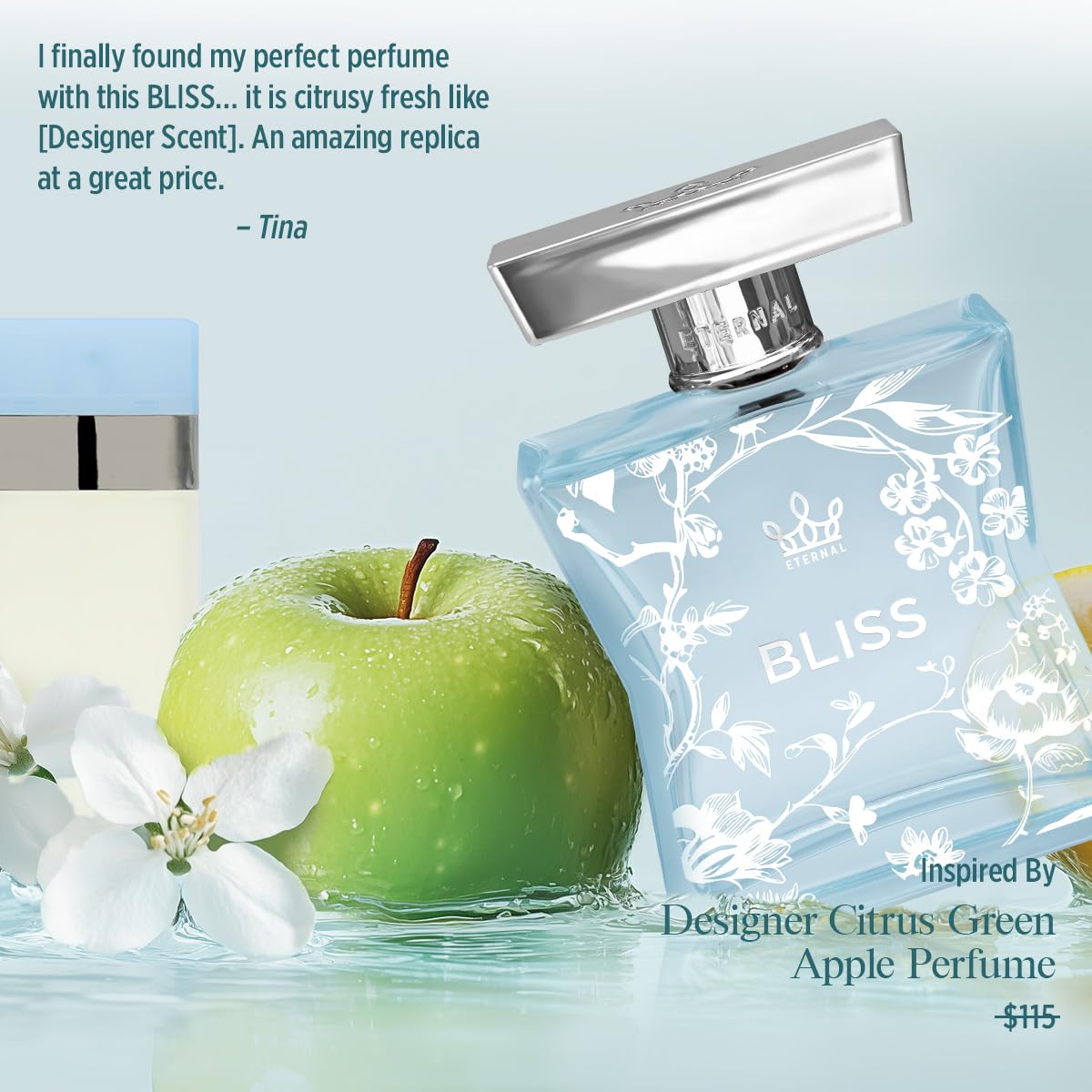 Eternal Fragrance - Eternal Bliss - Inspired by Designer Citrus Green Apple Perfume - 3.4 oz (100ml) - EDP - Vegan - Clean Ingredients - Perfume Spray for Women - 2000 sprays per bottle - Image 5