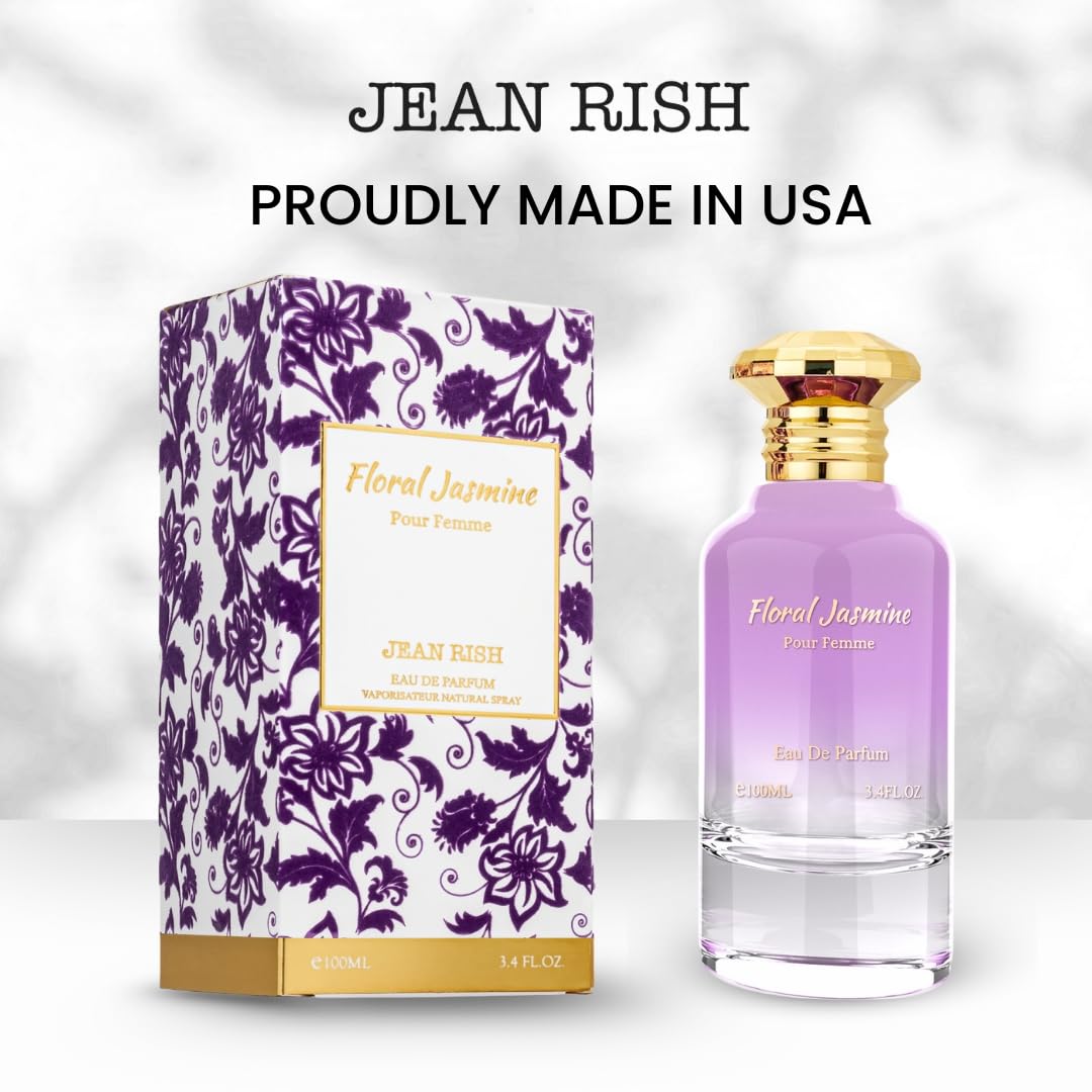 Jean Rish Floral Jasmine Perfume for Women Eau De Parfum, Long-Lasting Luxury Fragrance, Made In USA - Bergamot, Orange, Jasmine, Vanilla Scent - 100ml / 3.4 oz - Image 3