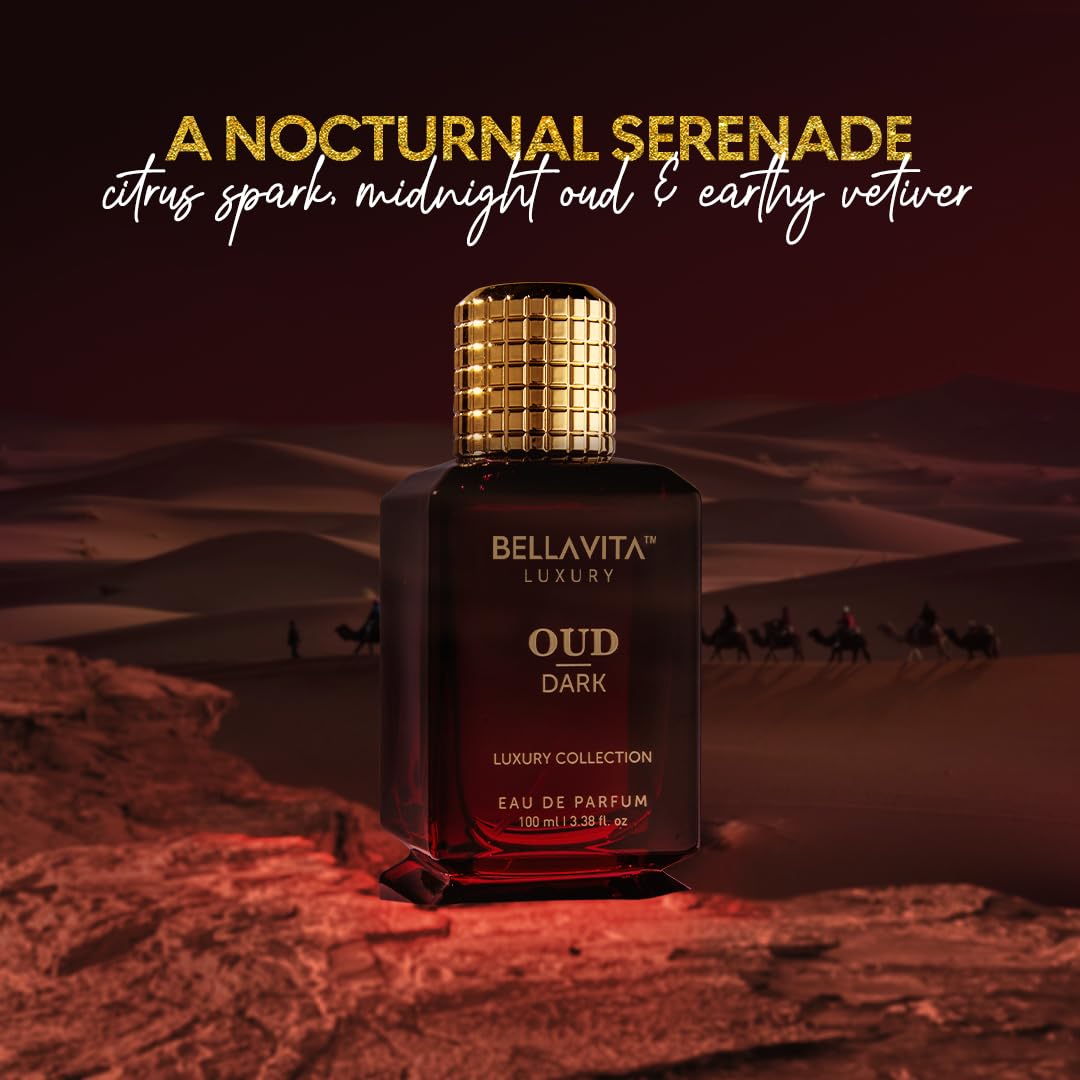 Bellavita Luxury DARK OUD Eau de Parfum | 100 ml (3.4 fl.oz.) | Perfume for Men and Women | Smokey, Grapefruit, Vetiver, and Dark wood Incense Notes | Long Lasting Unisex Fragrance - Image 2