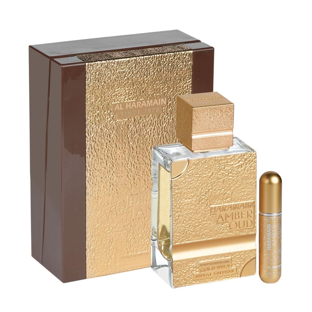 Amber Oud Gold 999.9 - Dubai Edition by Al Haramain for Women - 3.33 oz Extrait De Parfum Spray - Image 4