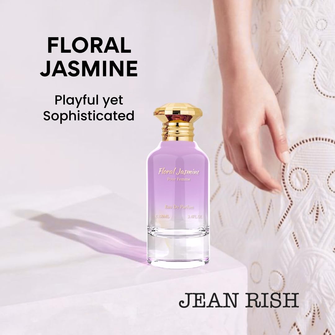 Jean Rish Floral Jasmine Perfume for Women Eau De Parfum, Long-Lasting Luxury Fragrance, Made In USA - Bergamot, Orange, Jasmine, Vanilla Scent - 100ml / 3.4 oz - Image 5