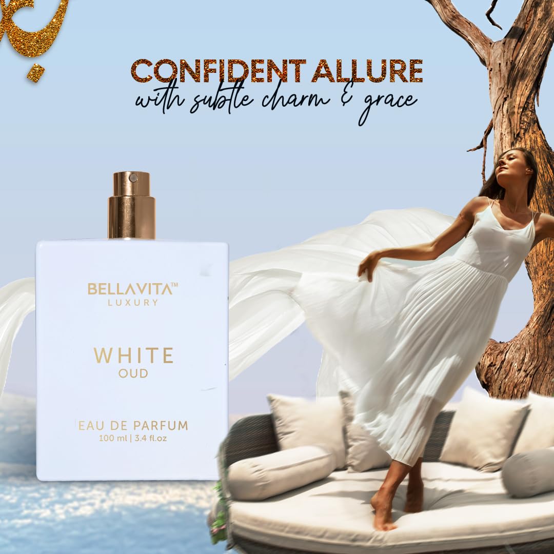 Bellavita Luxury White Oud Eau de Parfum | 100 ml (3.4 fl.oz.) | Perfume for Men and Women | Fruity, Artemisia Lemon, Freesia, and Tobacco Notes | Long Lasting Unisex Fragrance - Image 5