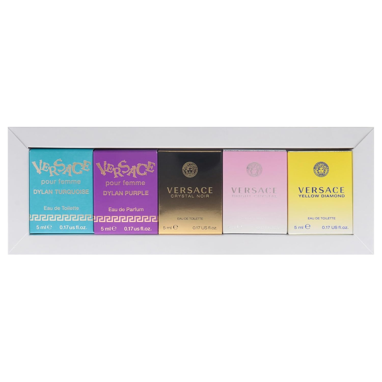 Versace Miniatures Collection for Women - 5 Pc Fragrance Gift Set | Iconic Luxury Perfumes | Travel-Friendly & Perfect for Gifting - Image 7