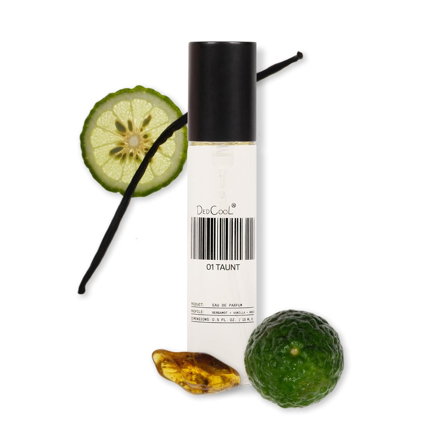 DedCool Eau de Parfum | 01 Taunt | Bergamot, Vanilla & Amber | Clean Unisex Fragrance | Non-Toxic, Vegan | Travel Size Perfume, 15 mL