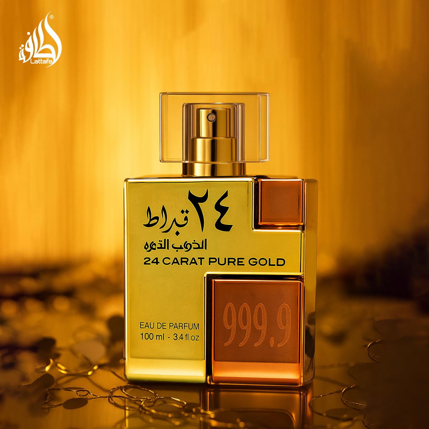 Lattafa 24 Carat Pure Gold Eau De Parfum Spray for Unisex 3.4 Ounce - Image 7