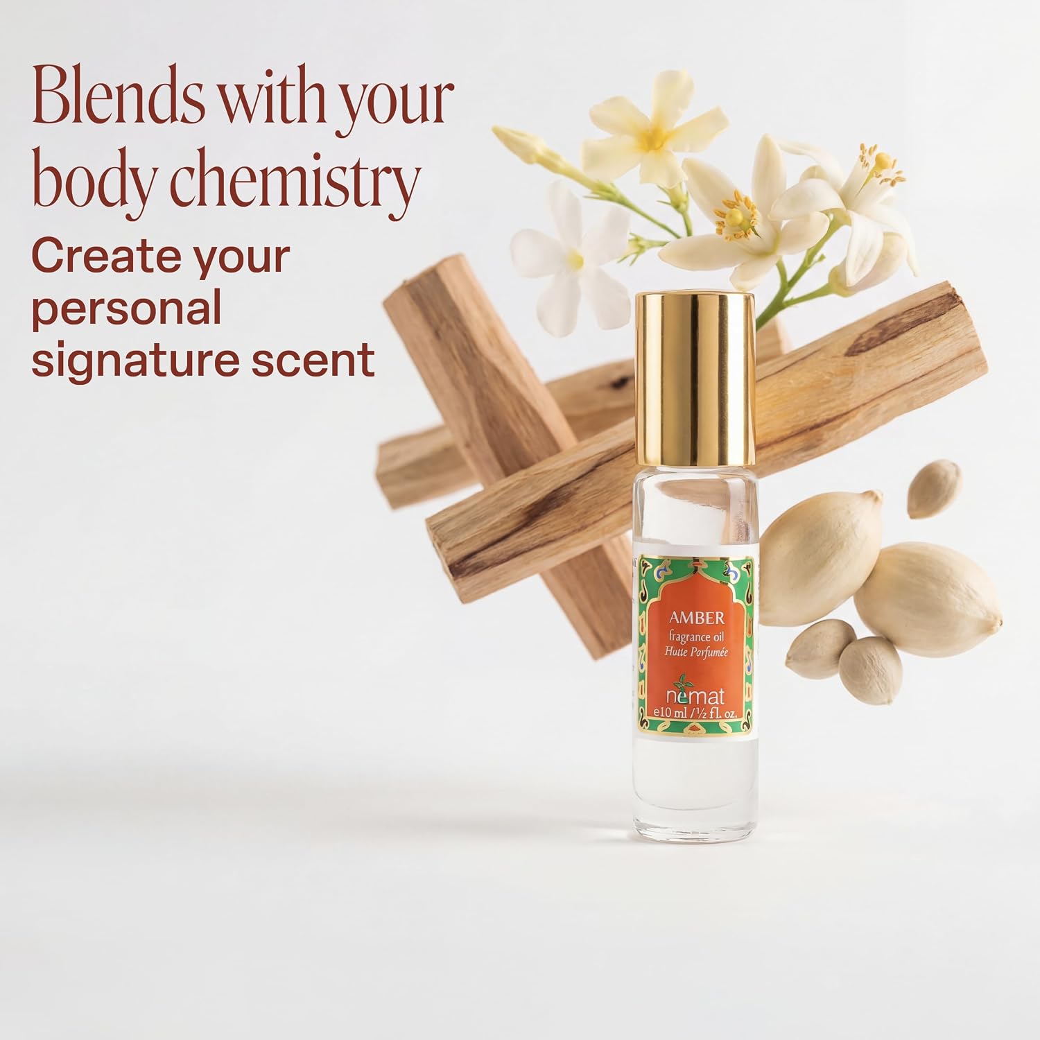 Nemat International Amber Perfume Oil Roll-On – Long Lasting Alcohol Free Amber Oil Perfume for Women and Men, Essential Oil Based Fragrance, Clean Vegan Body Oil Roll On, 10 ml / 0.33 fl Oz - Image 4