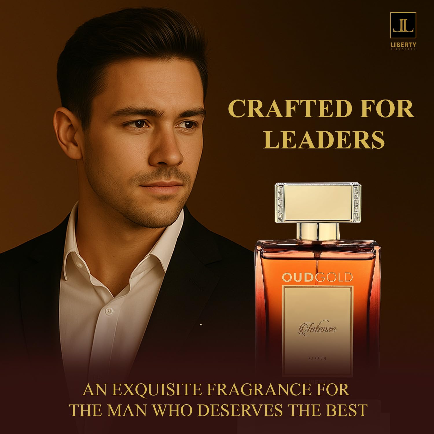 Liberty Luxury OudGold Intense French Parfum for Men – Woody Fragrance for men, Bold and Long Lasting Scent for Confidence and Prestige, Perfume for mens,arabic Parfum,Gift for men, 100ml - Image 4