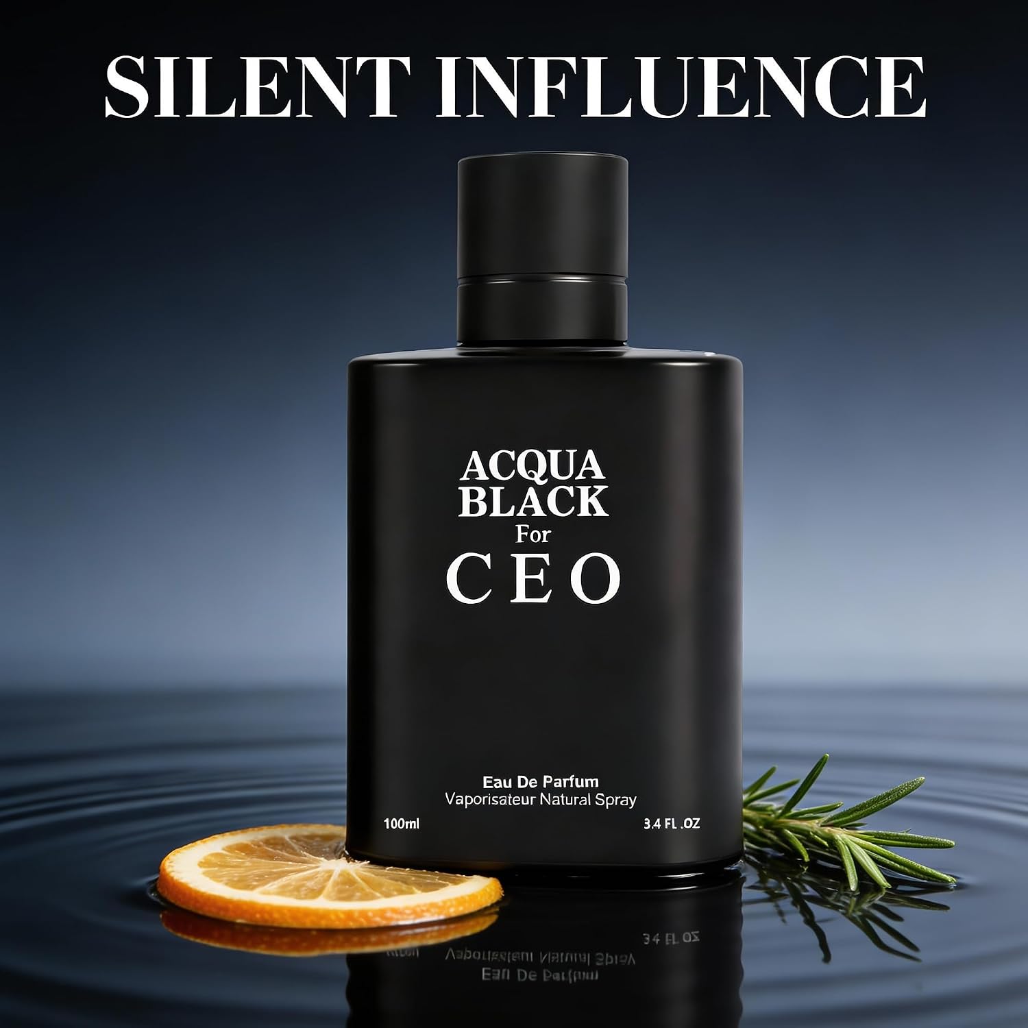 A CENTER Men's Cologne Gift Set 4 Pack(Aqua Deep Blue,Priv,CEO,Black CEO) - 3.4 Fl Oz Each | Vanilla Woody & Citrus & Amber Floral Fragrance | Luxury Eau de Toilette - Image 3