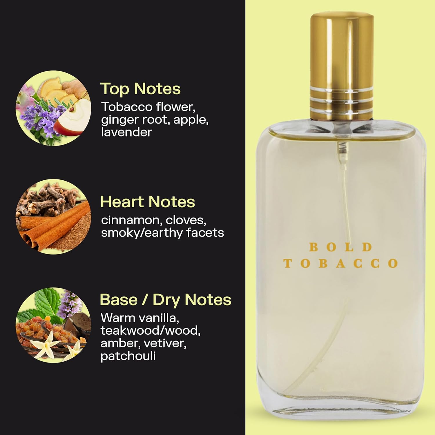 PB ParfumsBelcam Bold Tobacco Eau de Toilette Spray for Men – Warm Woody Spicy Scent with Tobacco Flower, Ginger, Cinnamon & Vanilla – Typically Lasts 3–6 Hours, Masculine Signature Scent, 3.4 fl oz - Image 3