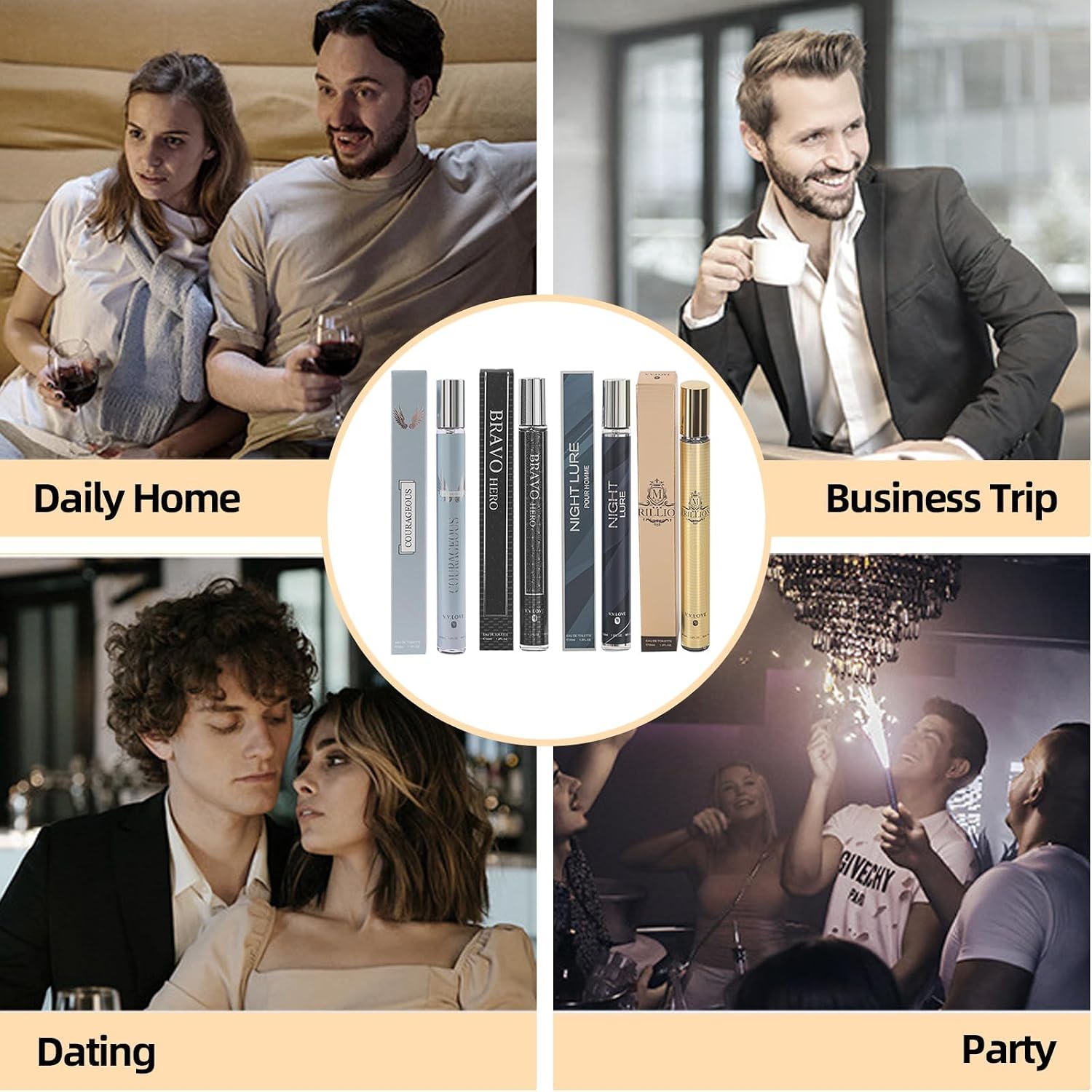 MZANK Cologne for Men, 4 Pack Perfume for Him, Cologne Sampler, Travel Size Perfume, Gifts for Him, Eau de Toilette, Body Spray Long Lasting Gift for Birthday Anniversary Valentines Christmas - Image 7