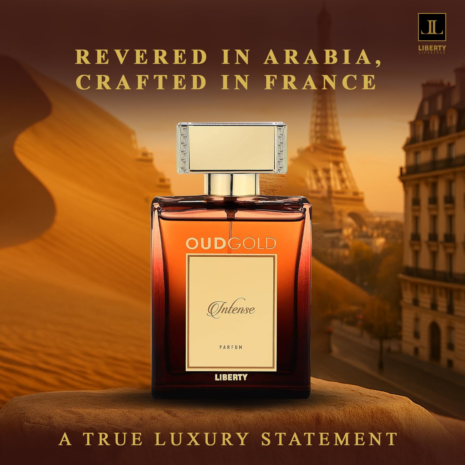 Liberty Luxury OudGold Intense French Parfum for Men – Woody Fragrance for men, Bold and Long Lasting Scent for Confidence and Prestige, Perfume for mens,arabic Parfum,Gift for men, 100ml - Image 2