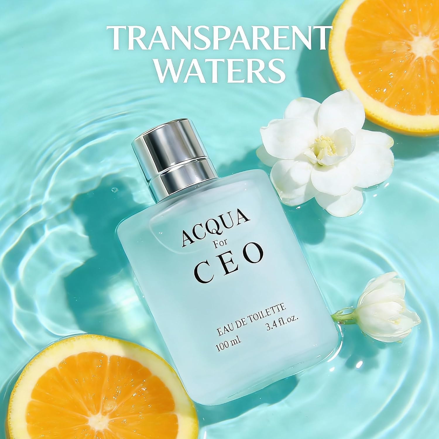 A CENTER Men's Cologne Gift Set 4 Pack(Aqua Deep Blue,Priv,CEO,Black CEO) - 3.4 Fl Oz Each | Vanilla Woody & Citrus & Amber Floral Fragrance | Luxury Eau de Toilette - Image 2