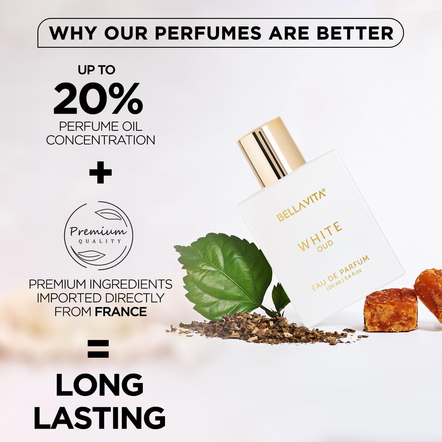 Bellavita Luxury White Oud Eau de Parfum | 100 ml (3.4 fl.oz.) | Perfume for Men and Women | Fruity, Artemisia Lemon, Freesia, and Tobacco Notes | Long Lasting Unisex Fragrance - Image 7