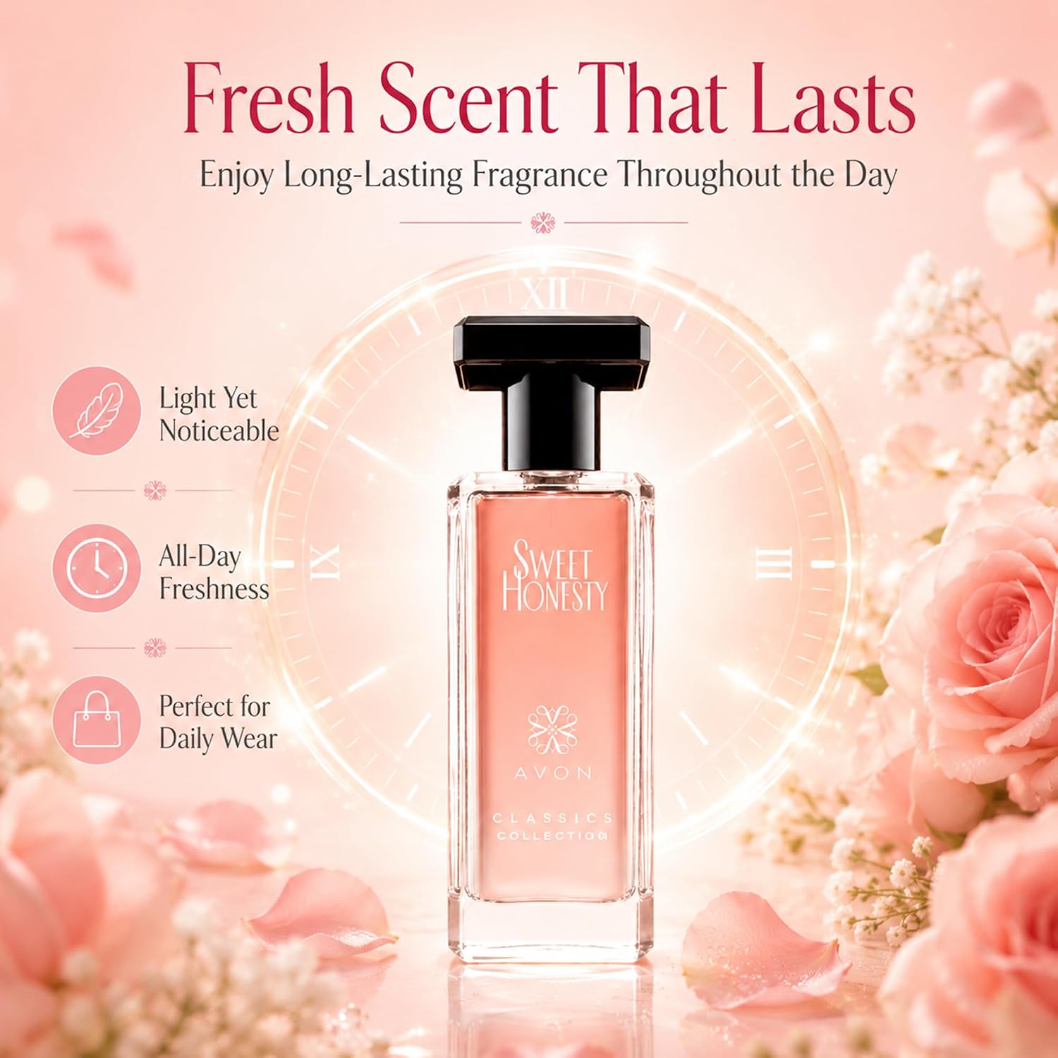 AVON Sweet Honesty Cologne for Women — Fresh Cedarwood Long Lasting Perfumes for Women — Clean Floral Women’s Fragrances with Rose and Lily, 1.7 fl oz — Designer Womens Perfume Gift - Image 5