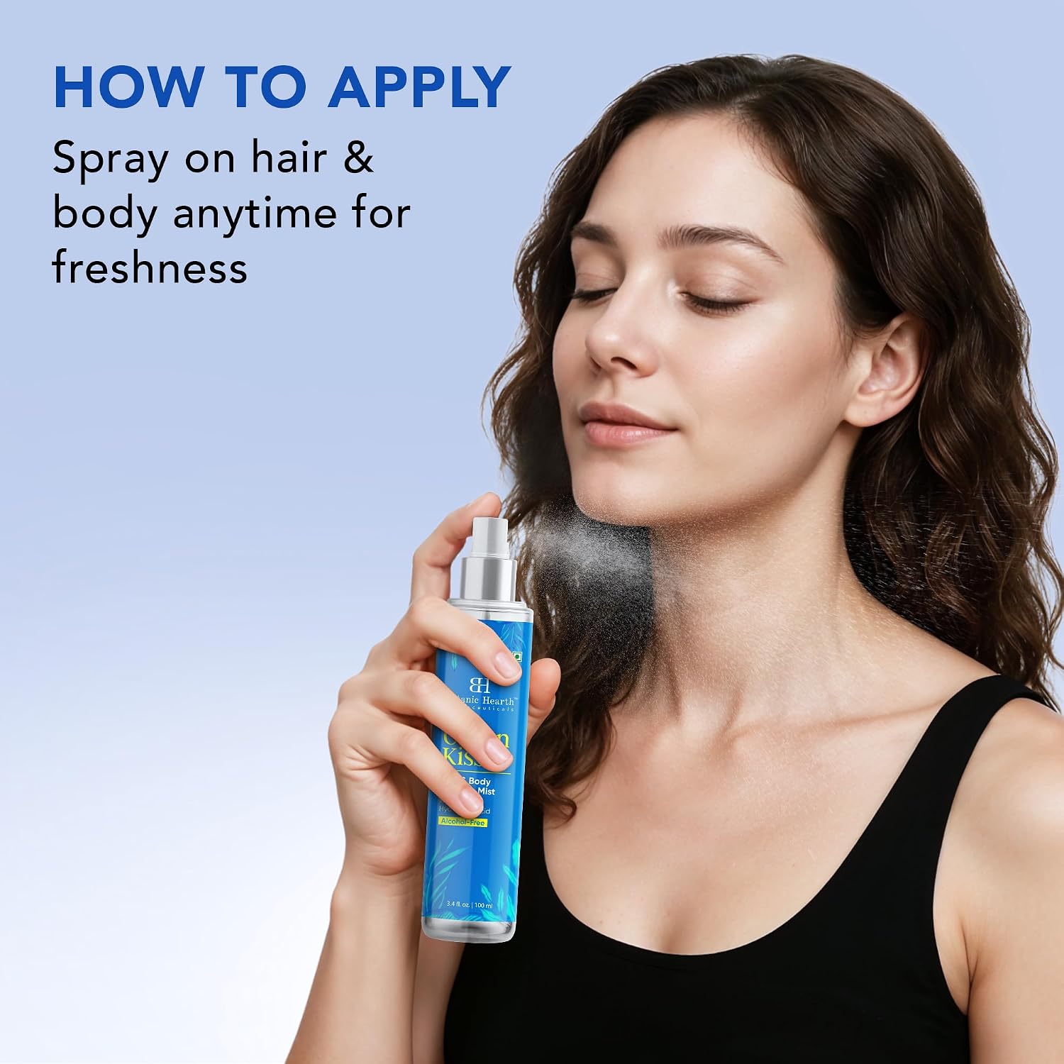 Botanic Hearth Ocean Kiss Hair Perfume & Body Mist, Long-Lasting Hair Deodorizer & Body Scent for Women & Men, Alcohol-Free Clean Fragrance Hair Spray For Everyday Wear, All Day Freshness, 3.4 Fl Oz - Image 4