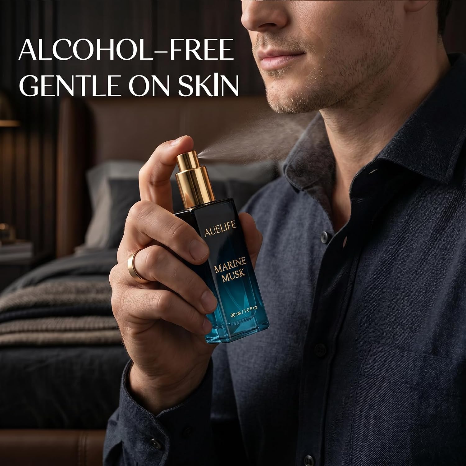 Auelife Men's Perfume Gift Set, 4x30mL Cologne, Gifts for Father, Dad & Him | Marine Musk, Woody Vetiver, Amber Tobacco & Bright Citrus Scents, Long-Lasting Alcohol-Free Perfume for Work, Dates & Travel - Image 8
